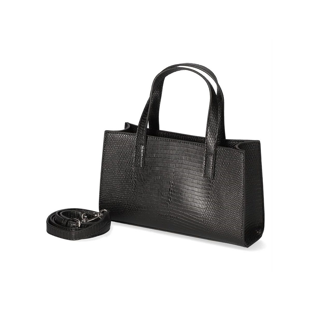 (1-tlg) Handtasche Manufaktur schwarz Seidenfelt Black