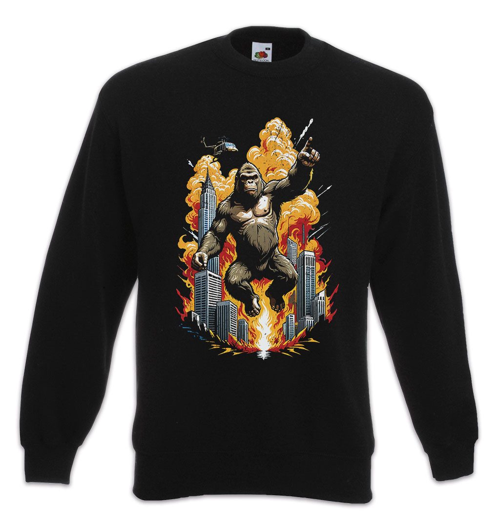 Sweatshirt Skyscraper Kong Sweatshirt Ape Affe Japan Insel King Kaiju Giant