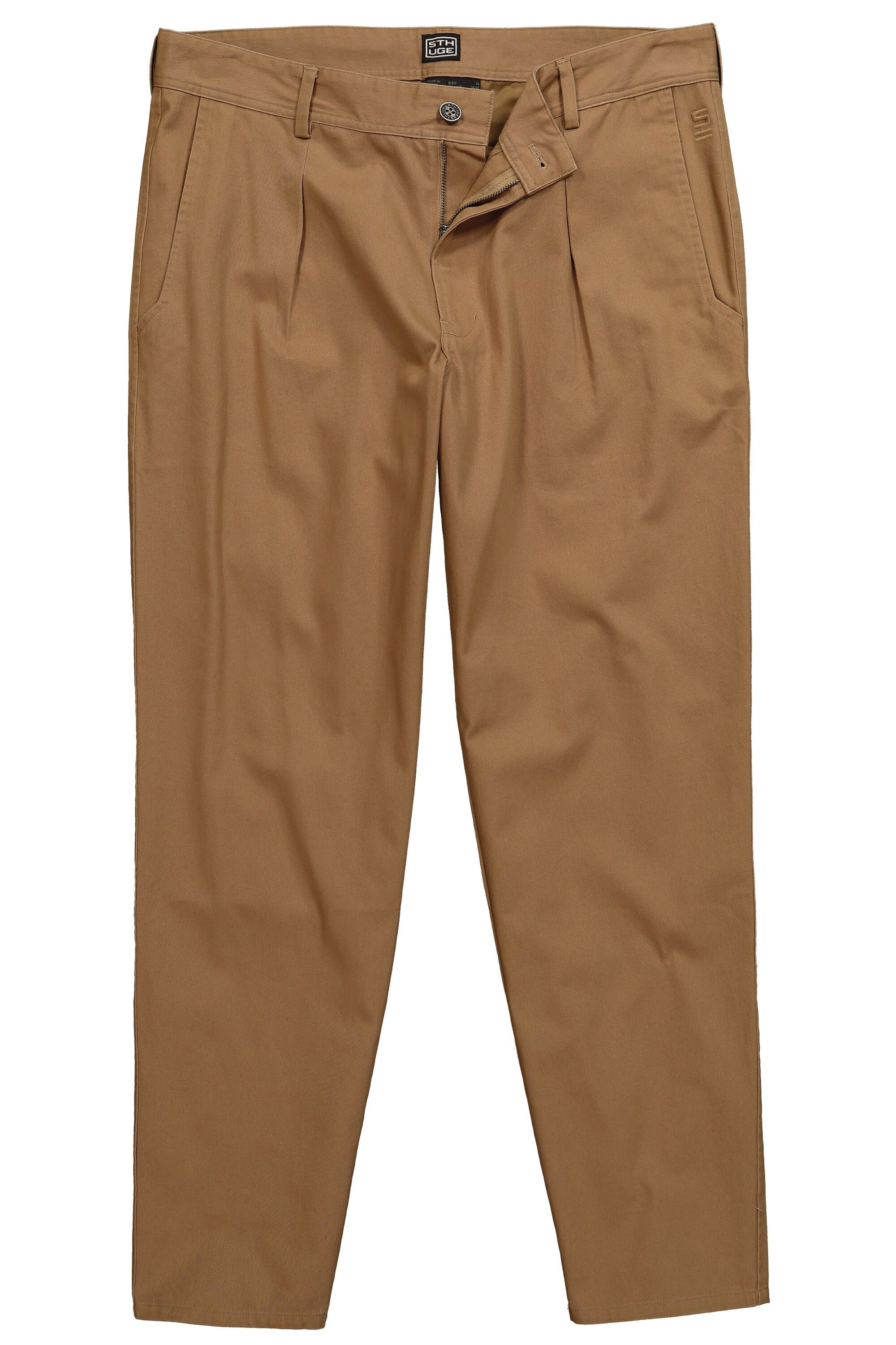 Chinohose Bundfaltenhose Baggy Fit