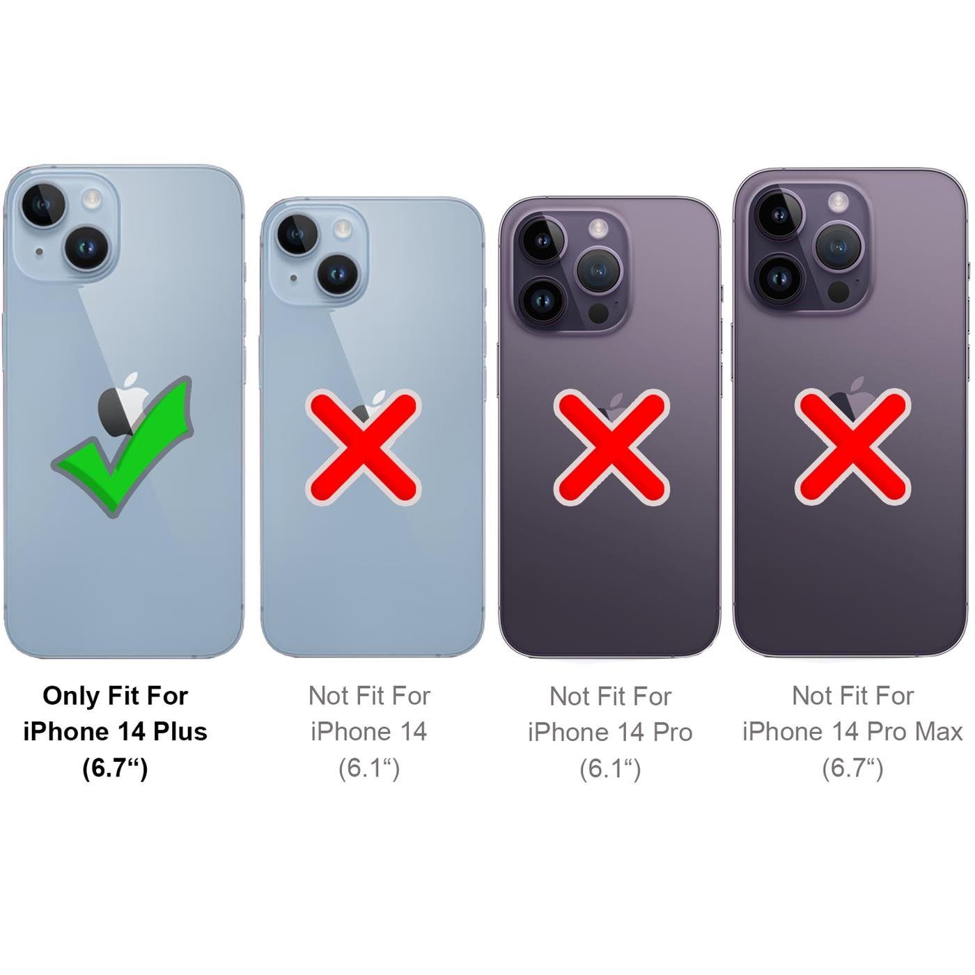 CoolGadget Handyhülle Premium Silikon Handy Case für iPhone 14 Plus 6,7 Zoll, Hülle Transparent Schutzhülle kompatibel mit MagSafe Zubehör – Bild 3 von 5