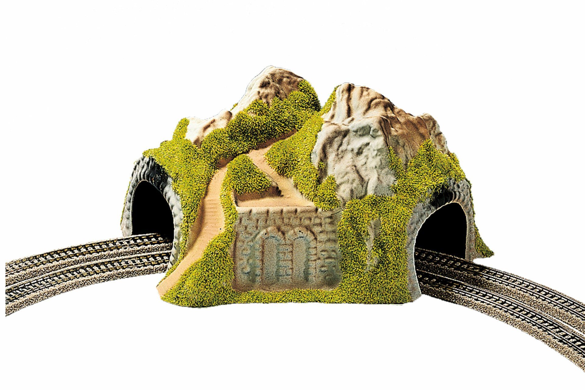 Modelleisenbahn-Tunnel Ecktunnel, 2-gleisig gebogener Tunnel, 23 x 22 x 1