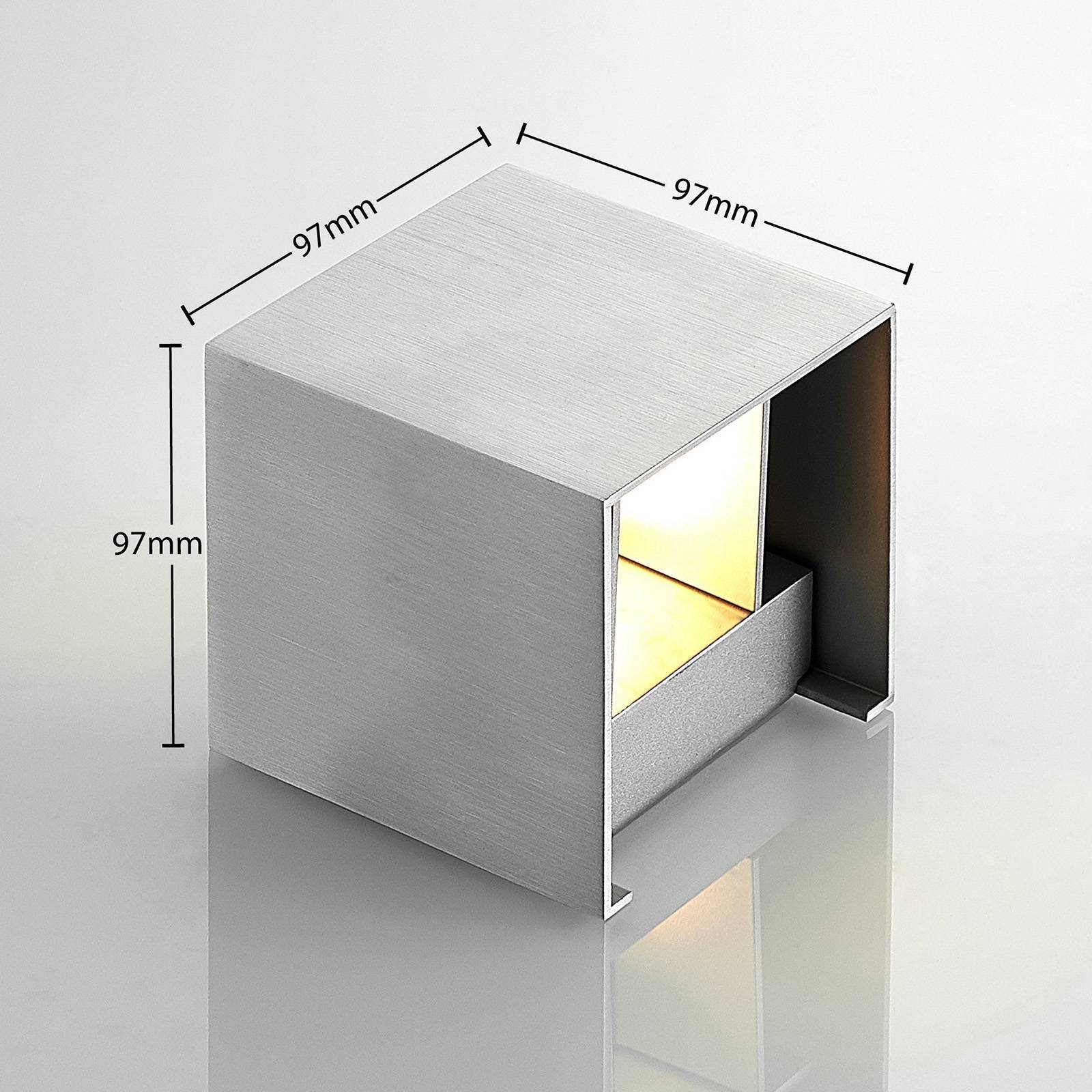 Arcchio LED Leuchtmittel Aluminium, 1 Modern, Zuzana, Wandstrahler Wandleuchte alu, Metall, flammig, G9, nicht inklusive, dimmbar