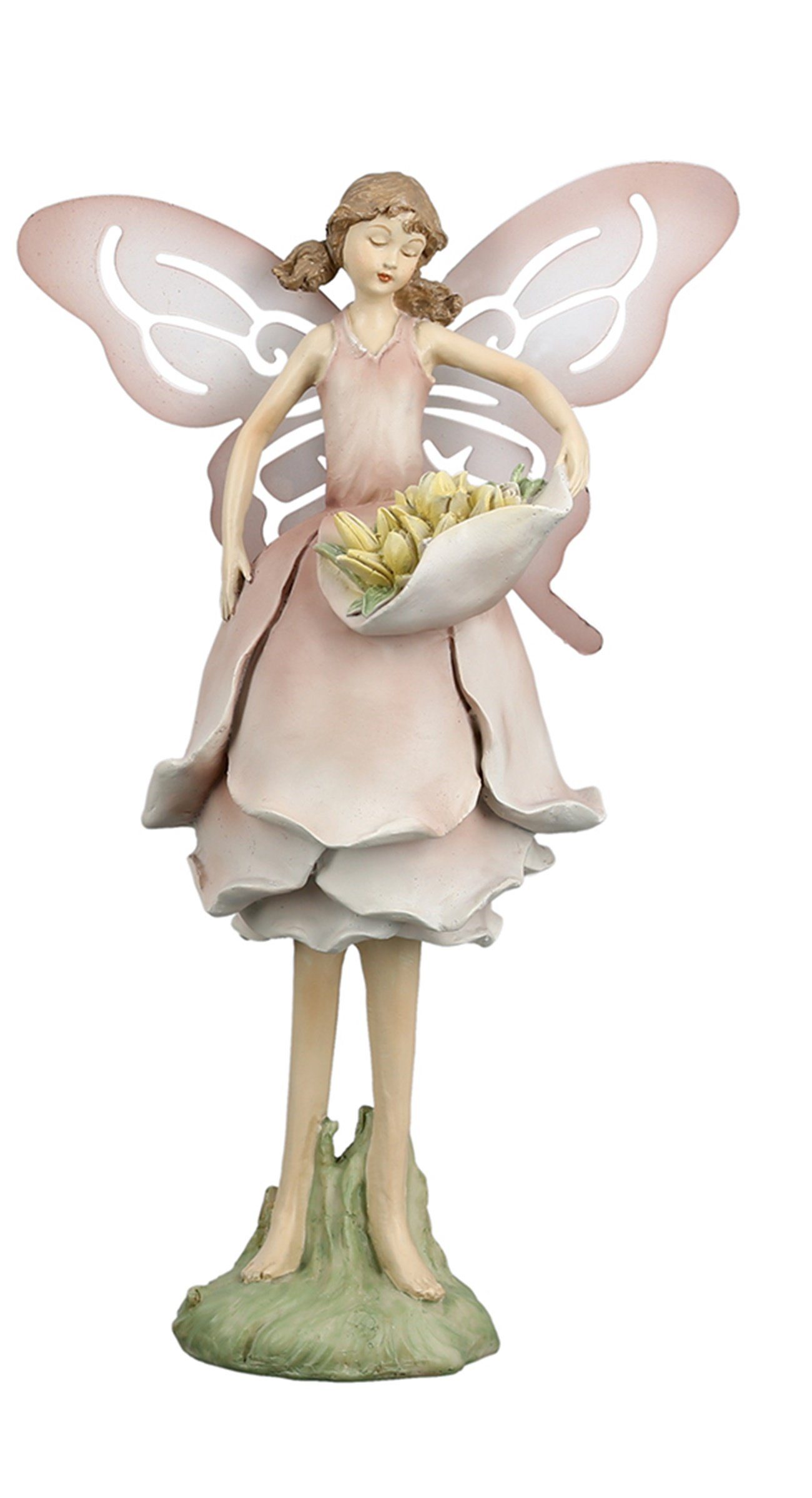 dekojohnson Gartenfigur Deko-Figur-Fee Elfe Engel Naturelfe 24cm