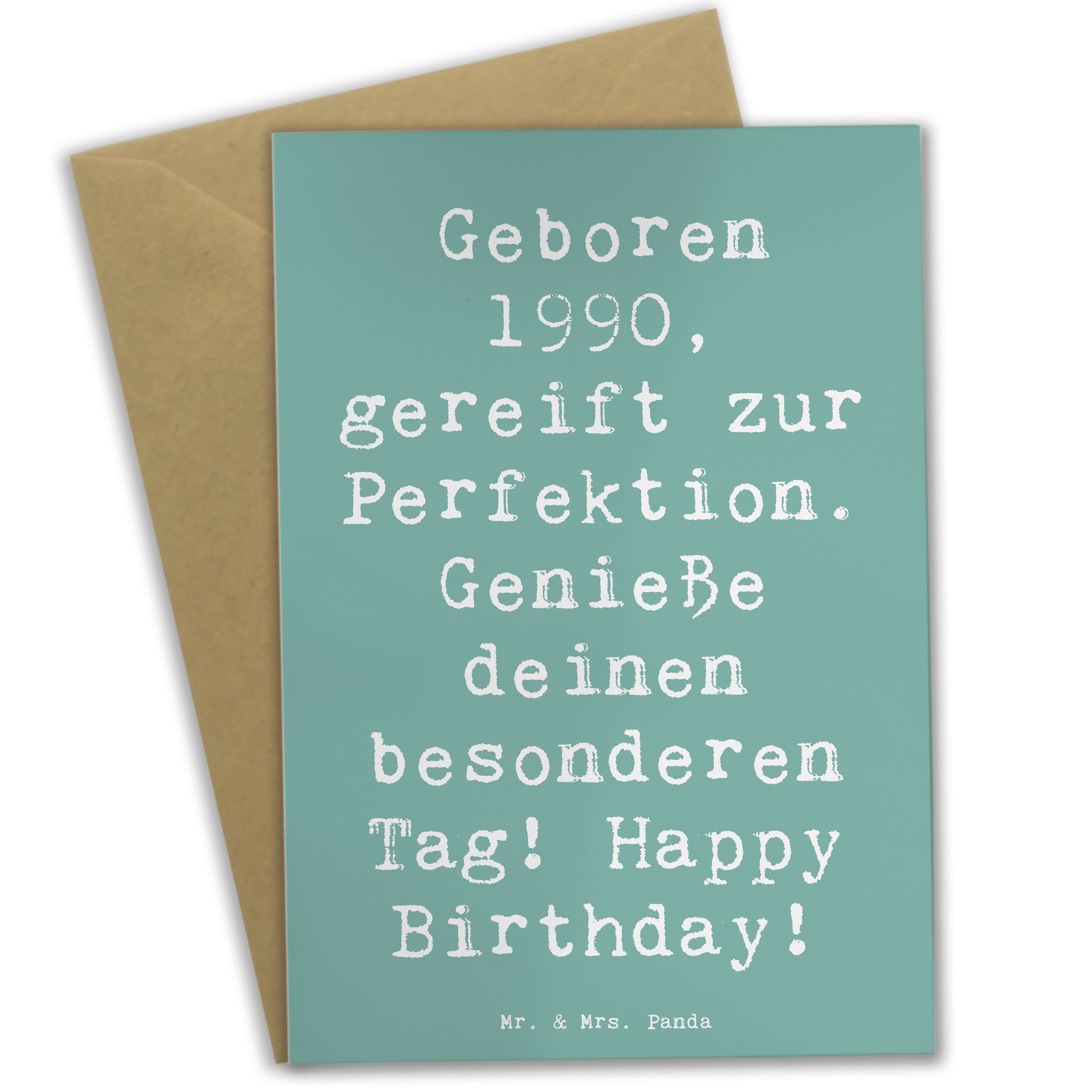 Grußkarte 1990 Geburtstag - Meeresbrise - Geschenk, Geburtstag 1990, Happy Birt