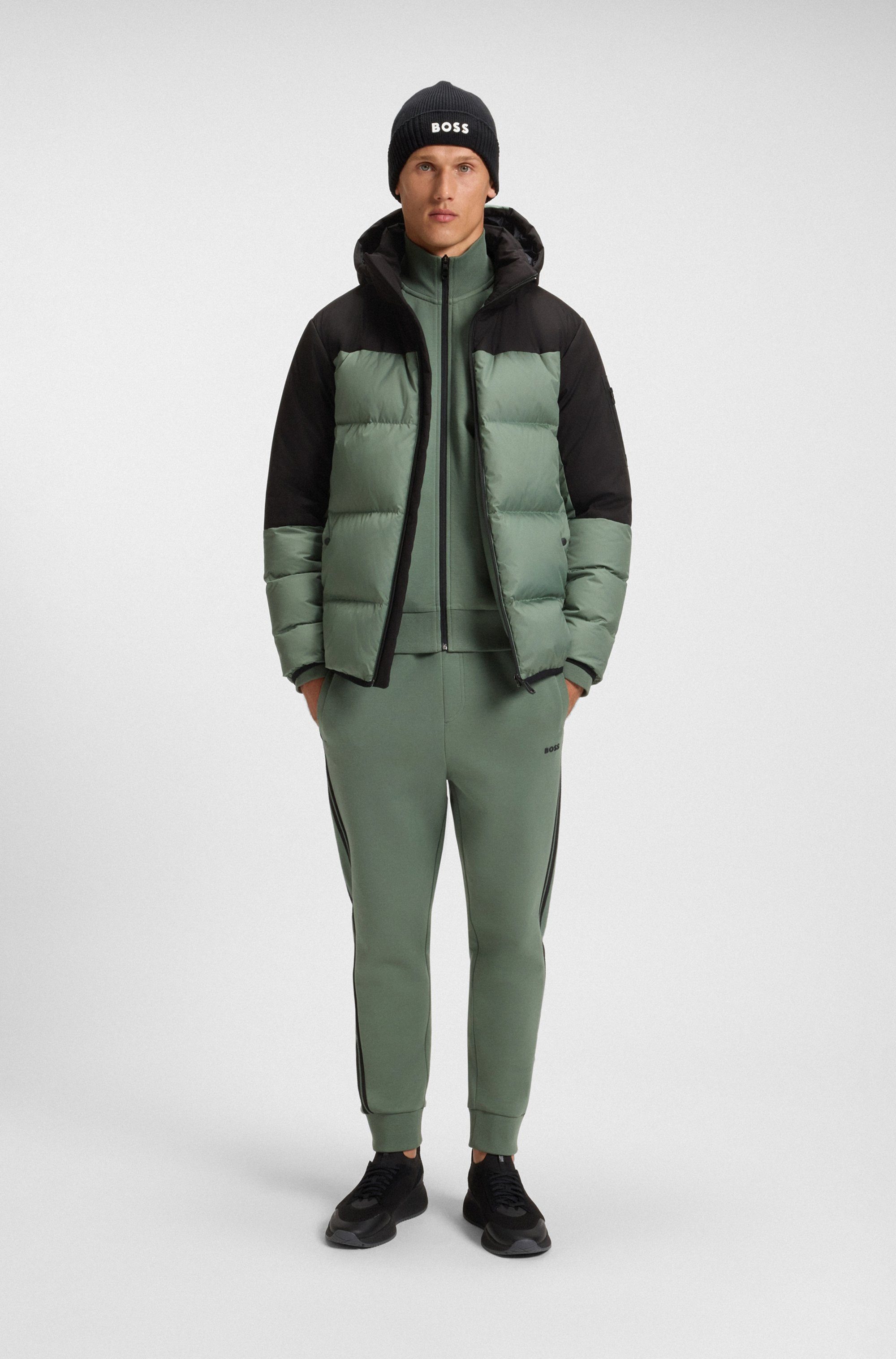 BOSS GREEN Daunenjacke abnehmbare Kapuze, Regular Fit, warm wattiert – Bild 4 von 5