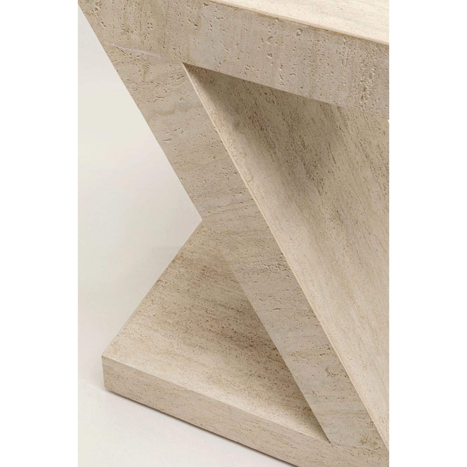 Kare Design Beistelltisch Travertino, Travertin-Steinoptik