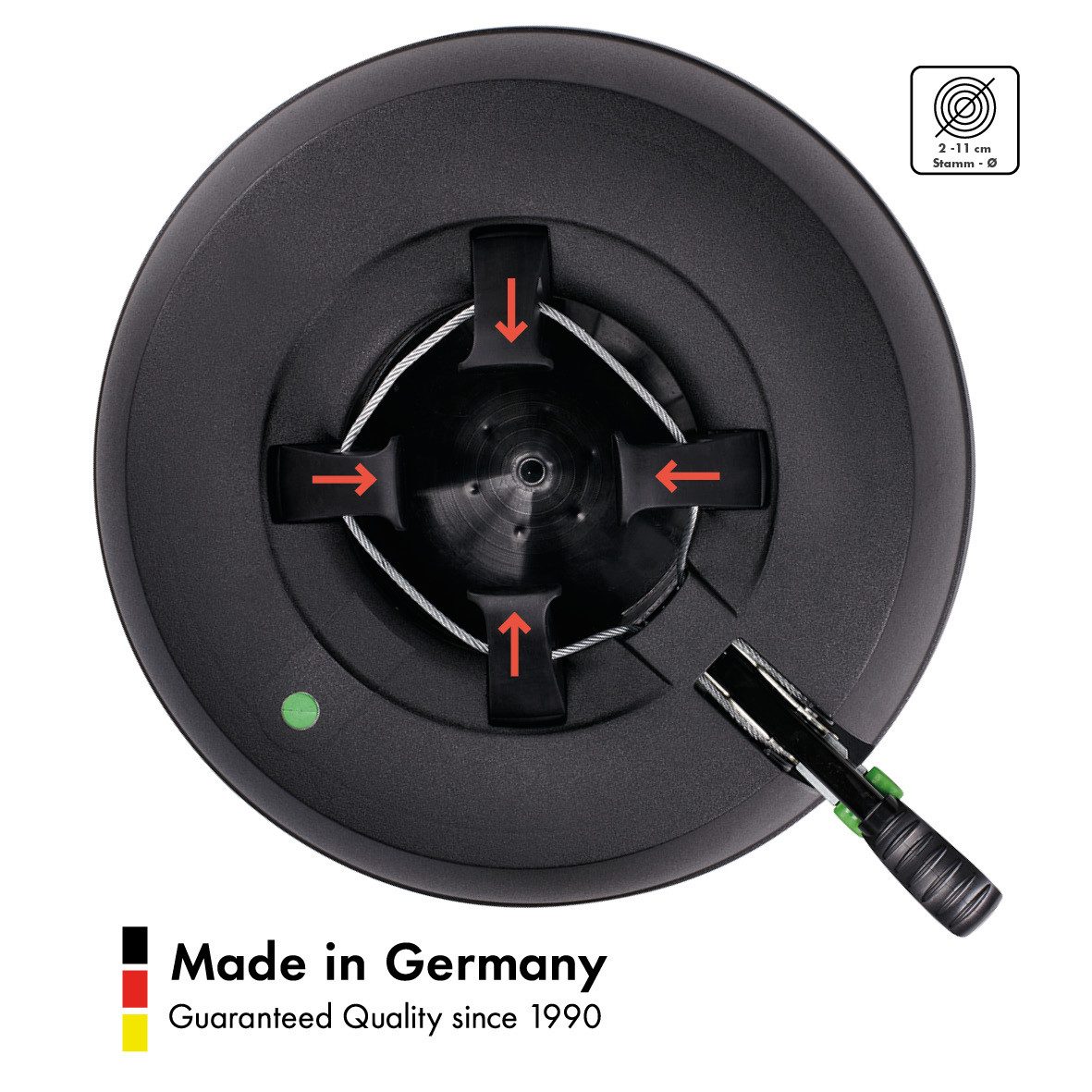 Krinner Christbaumständer KRINNER Green Line S (1-tlg), Original-Rundum-Einseil-Technik