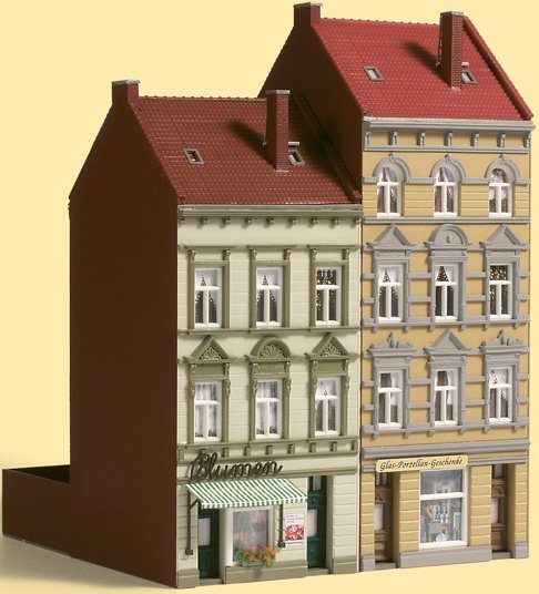 Image of Auhagen Modelleisenbahn-Gebäude »Stadthäuser Schmidtstraße 13/15«, Spur H0, (Set, 2-tlg), Made in Germany