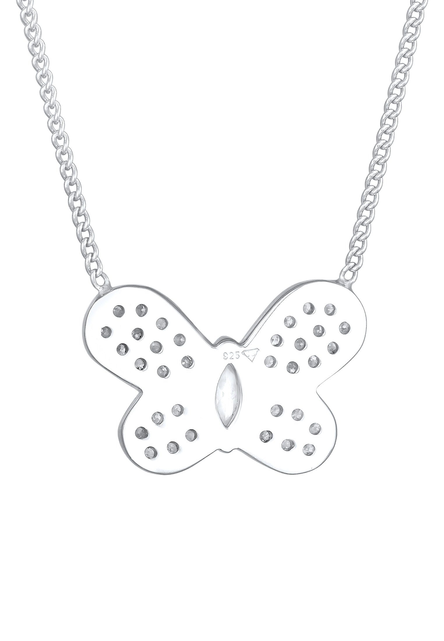 Elli Kette mit Anhänger Schmetterling Butterfly Silber, Zirkonia Schmetterling 925