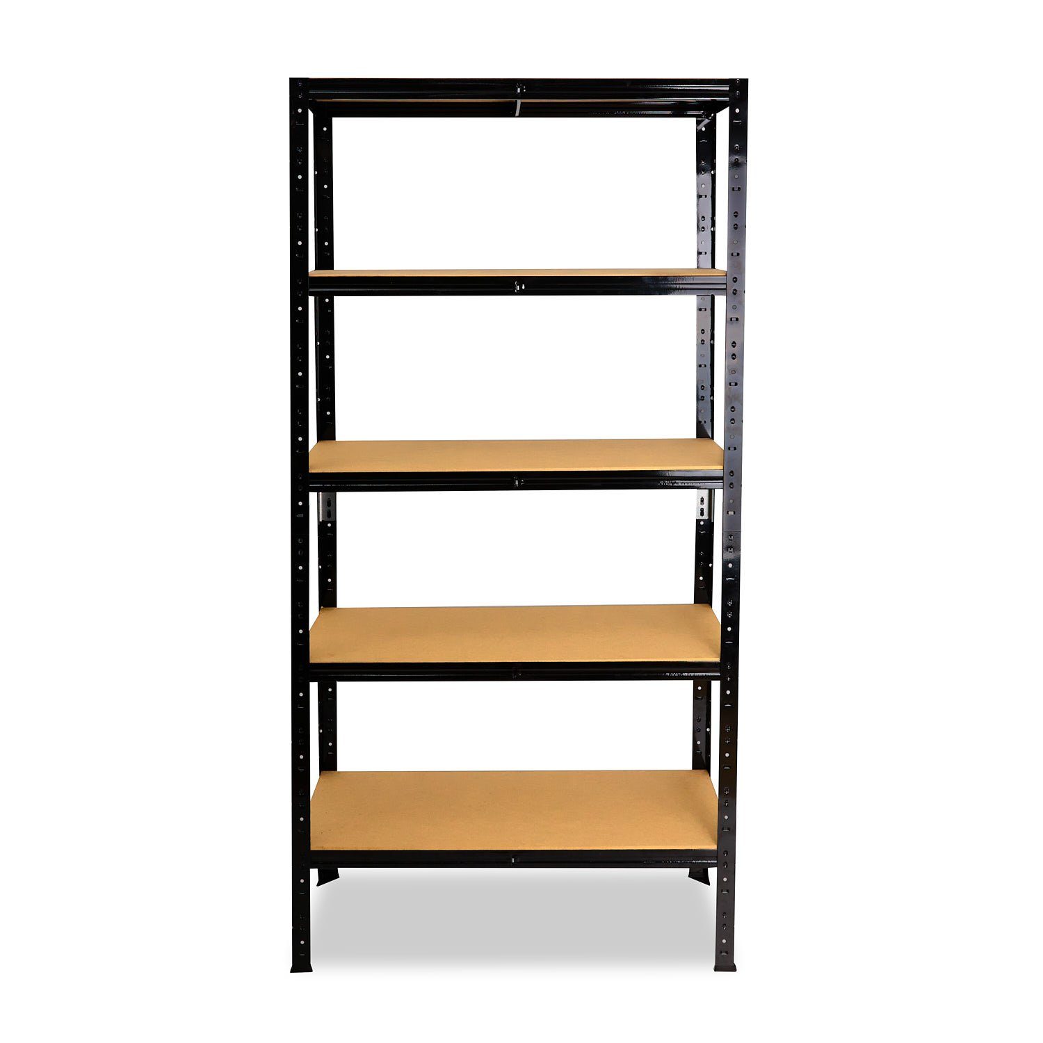 Metall Büroregal Schwerlastregal shelfplaza BLACK, 180x100x60cm, Tragkraft, schwarz & Steckregal schwarz Böden als 5 Lastenregal, je Lagerregal, mit 175kg Regal Metallregal