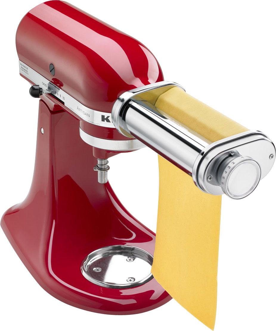 KitchenAid Nudelwalzenvorsatz 5KSMPSA, Zubehör für Mini 3,3 Liter 5KSM3311X - Classic 4,3 Liter 5K45SS - Ultra Power 4,3 Liter KSM90 - Artisan 4,8 Liter KSM125 - Artisan 4,8 Liter KSM150 - Artisan 4,8 Liter 5KSM156 - Artisan 4,8 Liter 5KSM175PS - Artisan 4,8 Liter 5KSM185PS - Artisan 6,9 Liter 5KSM7580X - Heavy Duty 4,8 Liter 5KPM5 - Heavy Duty 6,9 Liter 5KSM7591X - Professional 6,9 Liter 5KSM7990X, Passfähigkeit beachten, siehe weiter unten bei "Zubehör passend für"