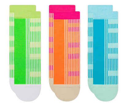 Crocs Freizeitsocken Crocs Socks Split Stripe Ankle (3-Paar) in modischen Farbkombis