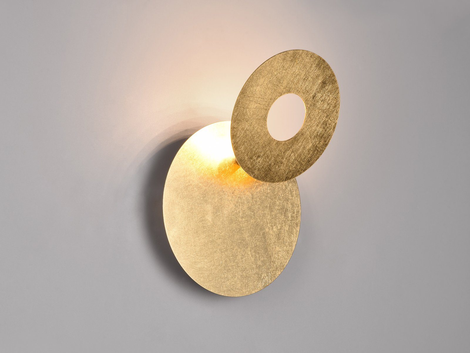 TRIO Leuchten LED Wandleuchte, LED fest integriert, warmweiß, 2er SET ausgefallen-e indirekte Designer Wand-beleuchtung innen Ø 18cm