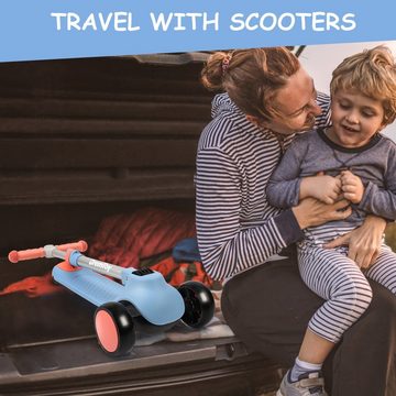 BremToy Scooter Kinderroller Tretroller Faltbarer Kickscooter 2-14 Jahren
