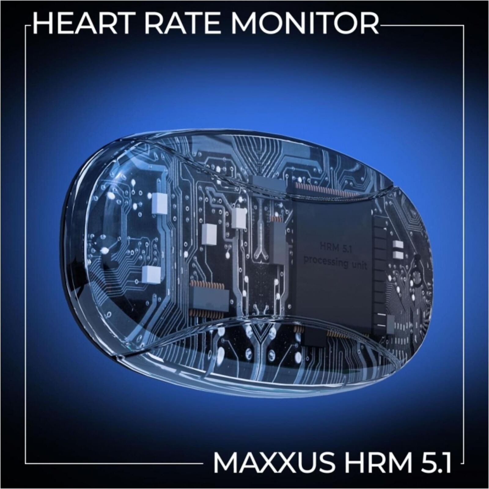 MAXXUS Brustgurt - Herzfrequenz Monitor HRM 5.1, Uncodiert 5,3 kHz, ANT+, Bluetooth (1-tlg), Kompatibel mit Polar, Garmin, Strava, Zwift, Pulsmesser, Pulsgurt