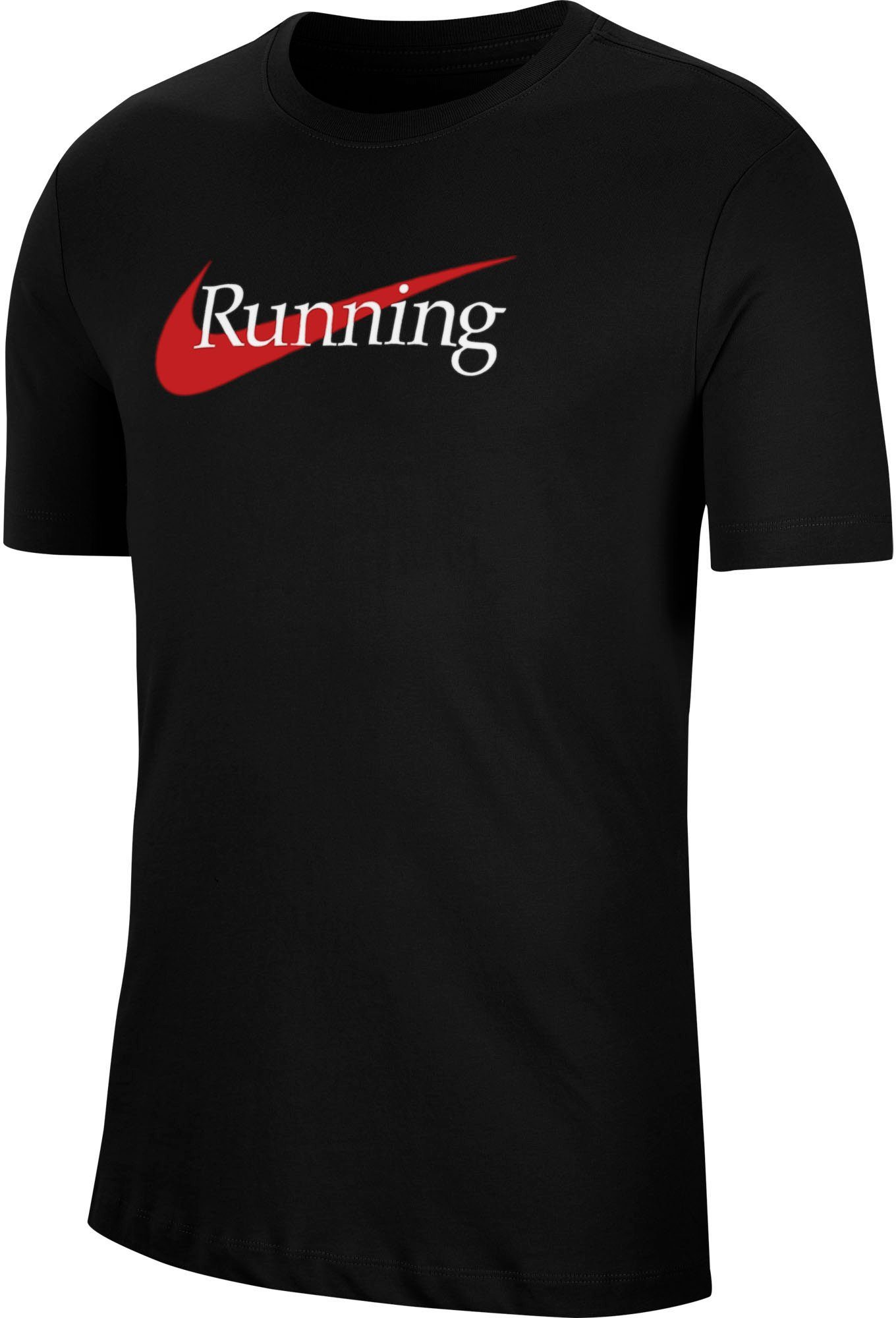 schwarz Nike T-Shirt Laufshirt Men's Dri-FIT Running