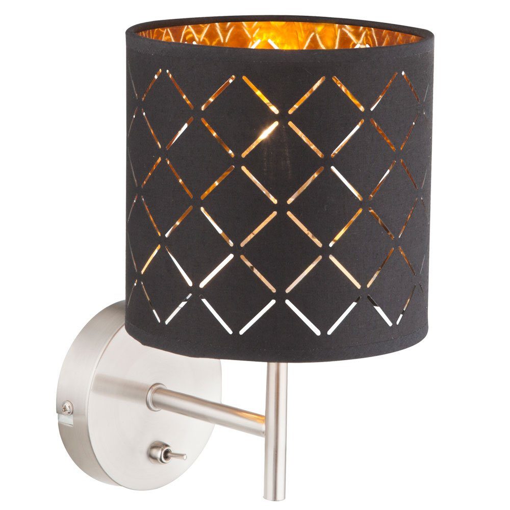 etc-shop Wandleuchte, Leuchtmittel nicht inklusive, Wand Lampe Textil schwa günstig online kaufen