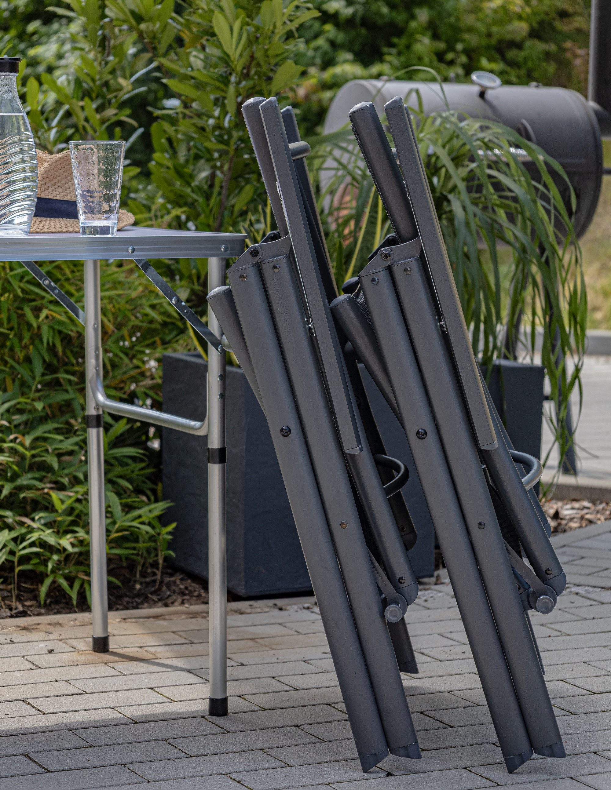 ONDIS24 Gartenstuhl Hochlehner Aluminium Klappsessel Vinoro Deluxe Gartensessel (1 St), UV-beständig – Bild 5 von 5