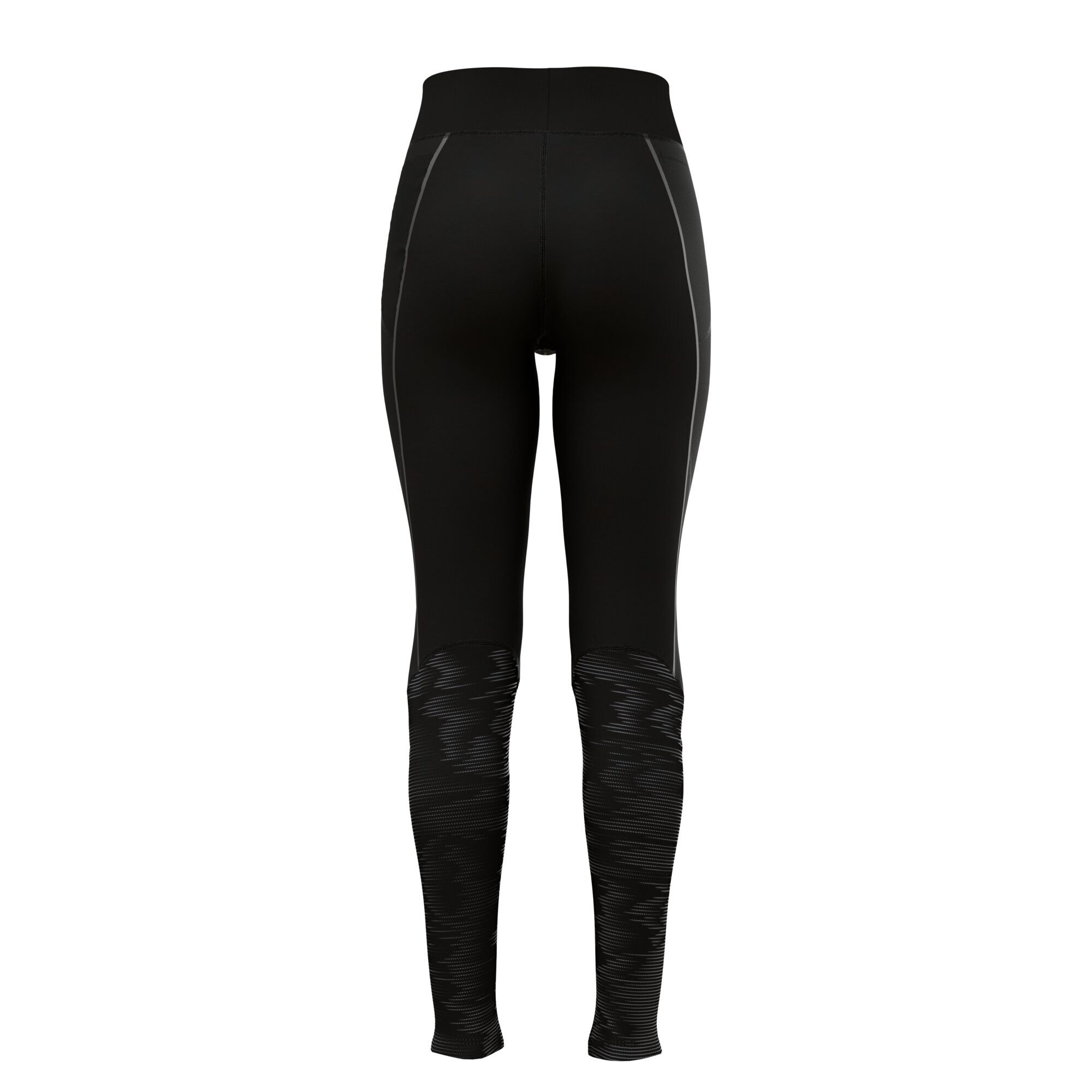 Laufhose Tights ZEROWEIGHT WARM REFLECT BLACK