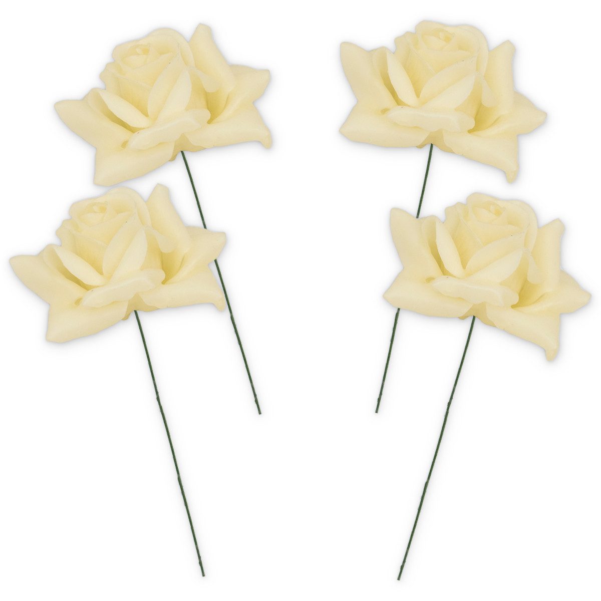 matches21 HOME & HOBBY Bastelnaturmaterial Textil-Rosen mit Wachs-Blüten al günstig online kaufen