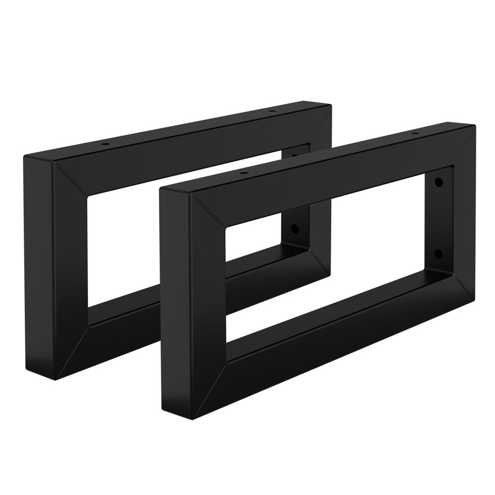 ML-DESIGN Wandregalhalter 2er Set Wandhalterung Unterbau für Waschtischplatte, aus Stahl, 2-tlg., Waschtischhalterung Schwarz, Regalträger Regalhalter Wandkonsole