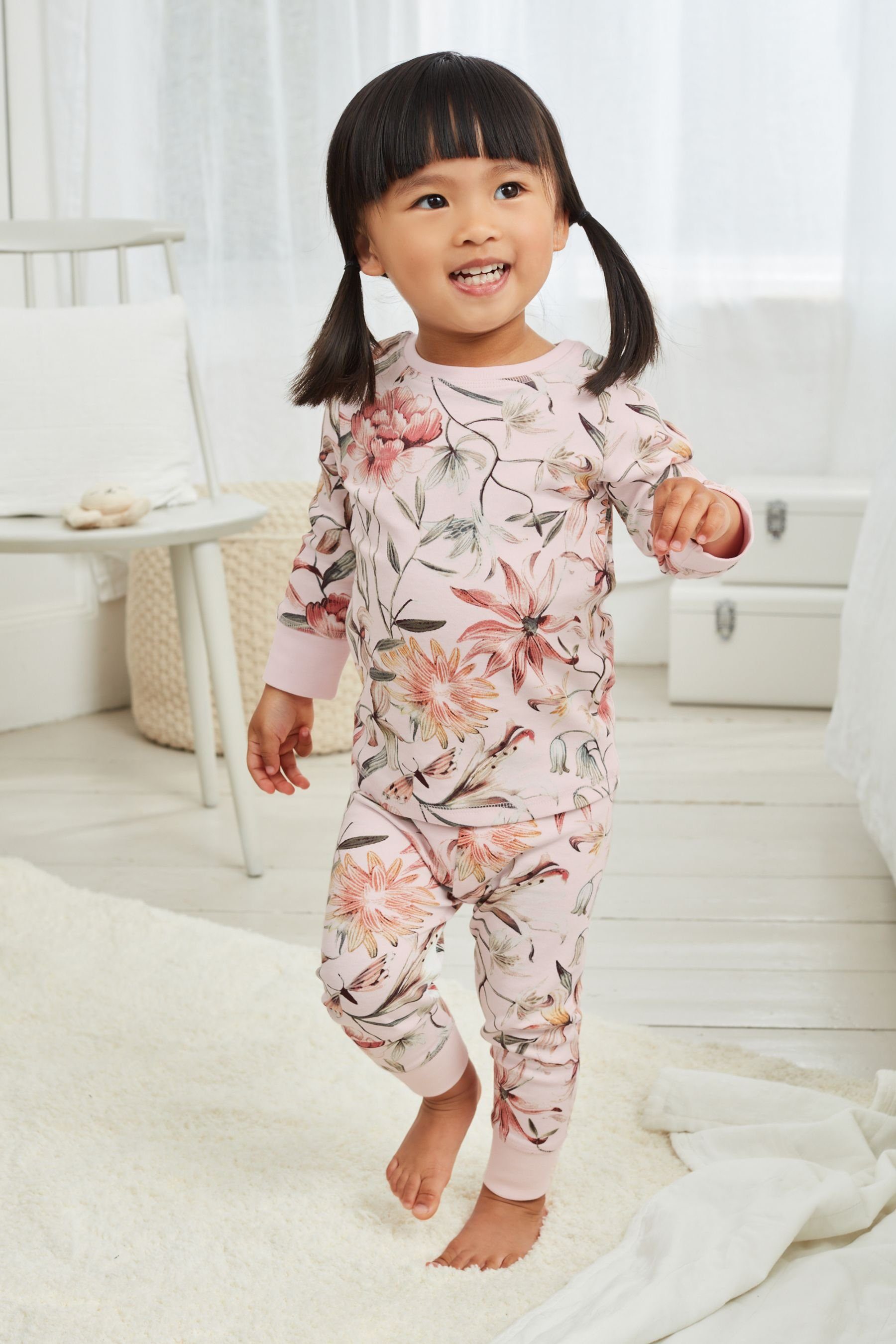 Floral Pyjama (4 Pink/Cream Schlafanzüge 2er-Pack Next tlg)