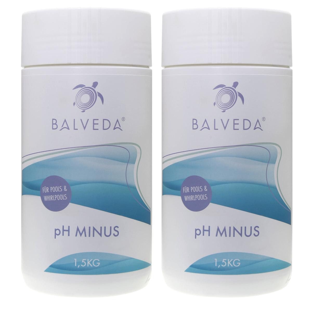 BALVEDA Poolpflege BALVEDA pH MINUS Granulat 2x 1,5 kg, (2er Set), pH-Wert Regulierung