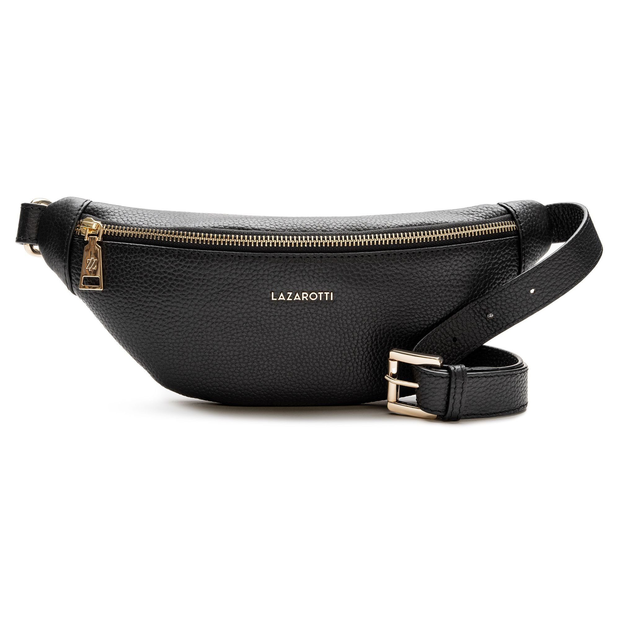 Leder black Bologna Leather, Gürteltasche Lazarotti