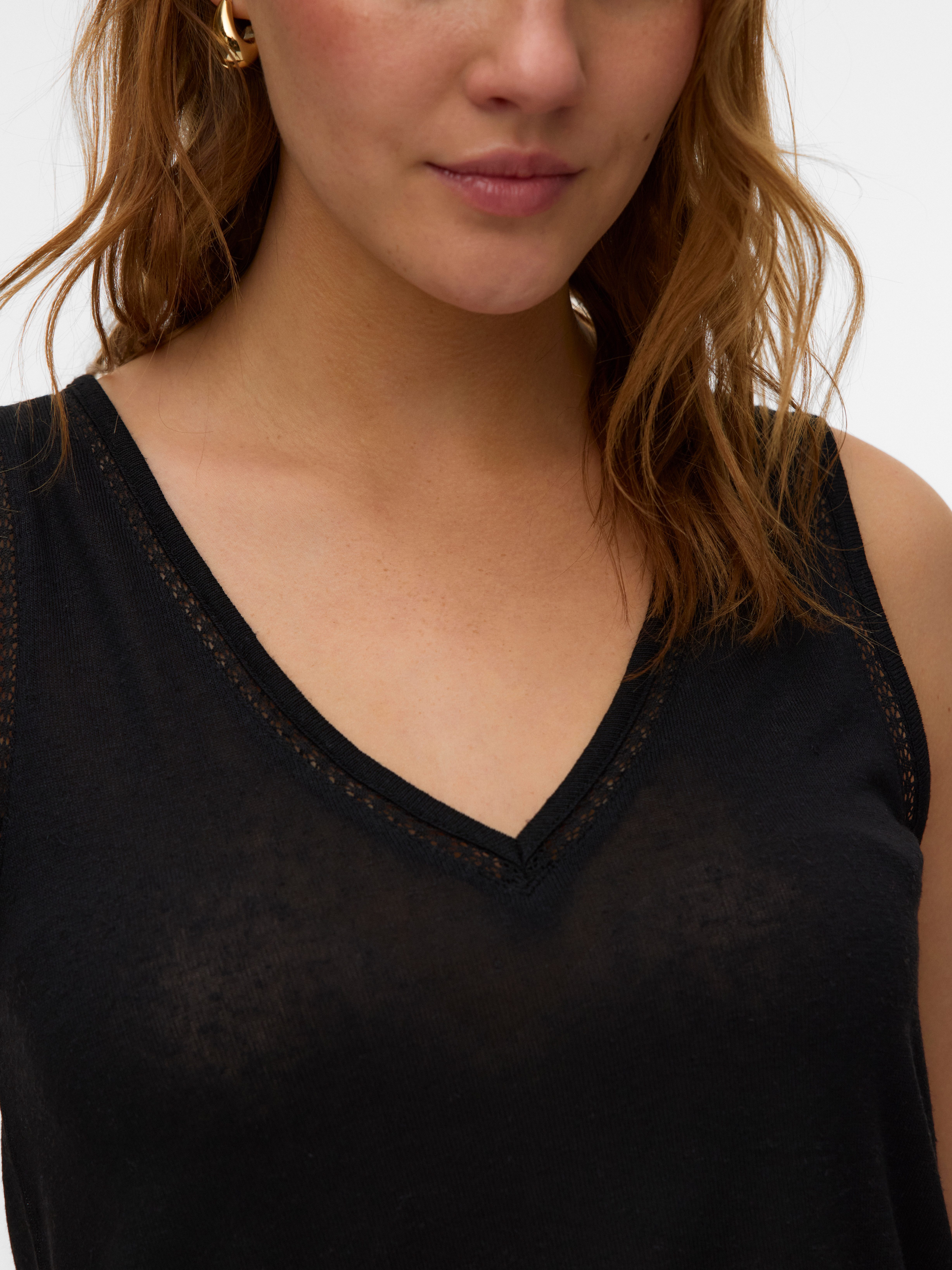 Vero Moda Shirttop VMGINA LACE TANK TOP JRS NOOS Viskosemischung