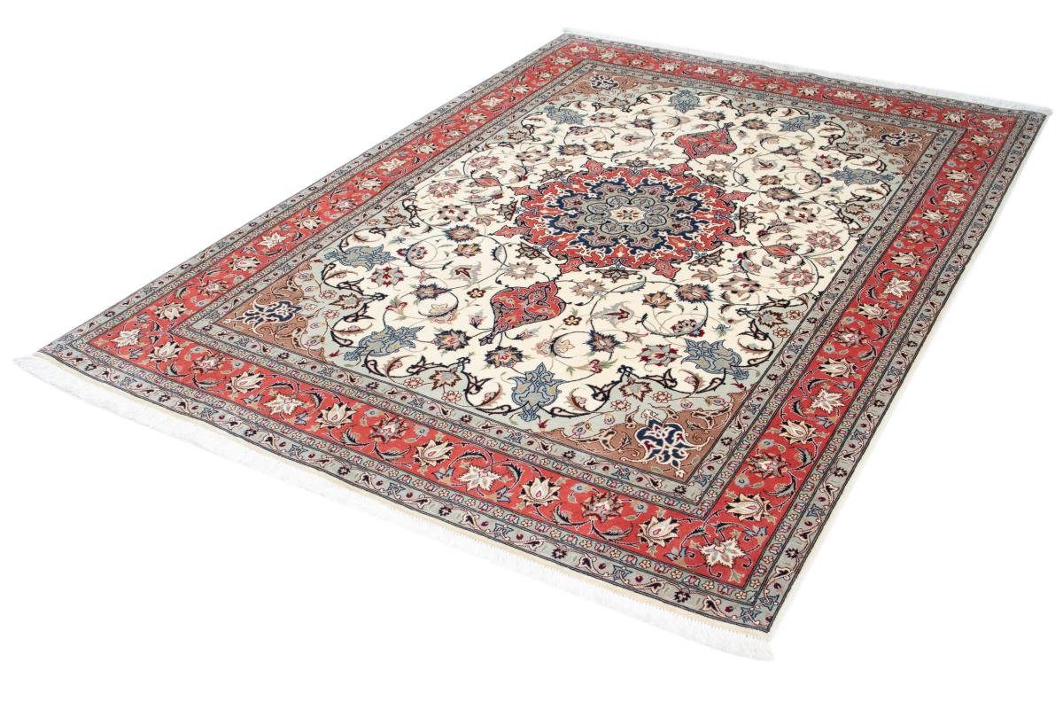 Orientteppich 7 50Raj Täbriz Orientteppich Höhe: mm / Handgeknüpfter 152x214 Perserteppich, Nain rechteckig, Trading,