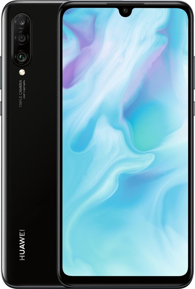 Huawei P30 Lite MAR-LX1A Midnight Black Smartphone (15,62 cm/6,15 Zoll, 128 GB Speicherplatz, 48 MP Kamera, Triple-Rückkamera, GPU-Turbo Modus)