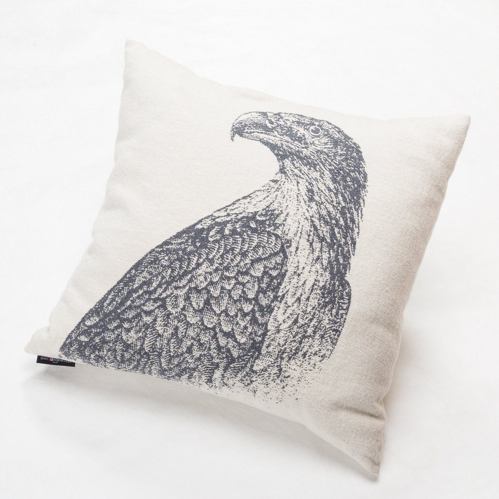 Kissenhülle Nova "Adler" 60 x 60 cm Rohweiß