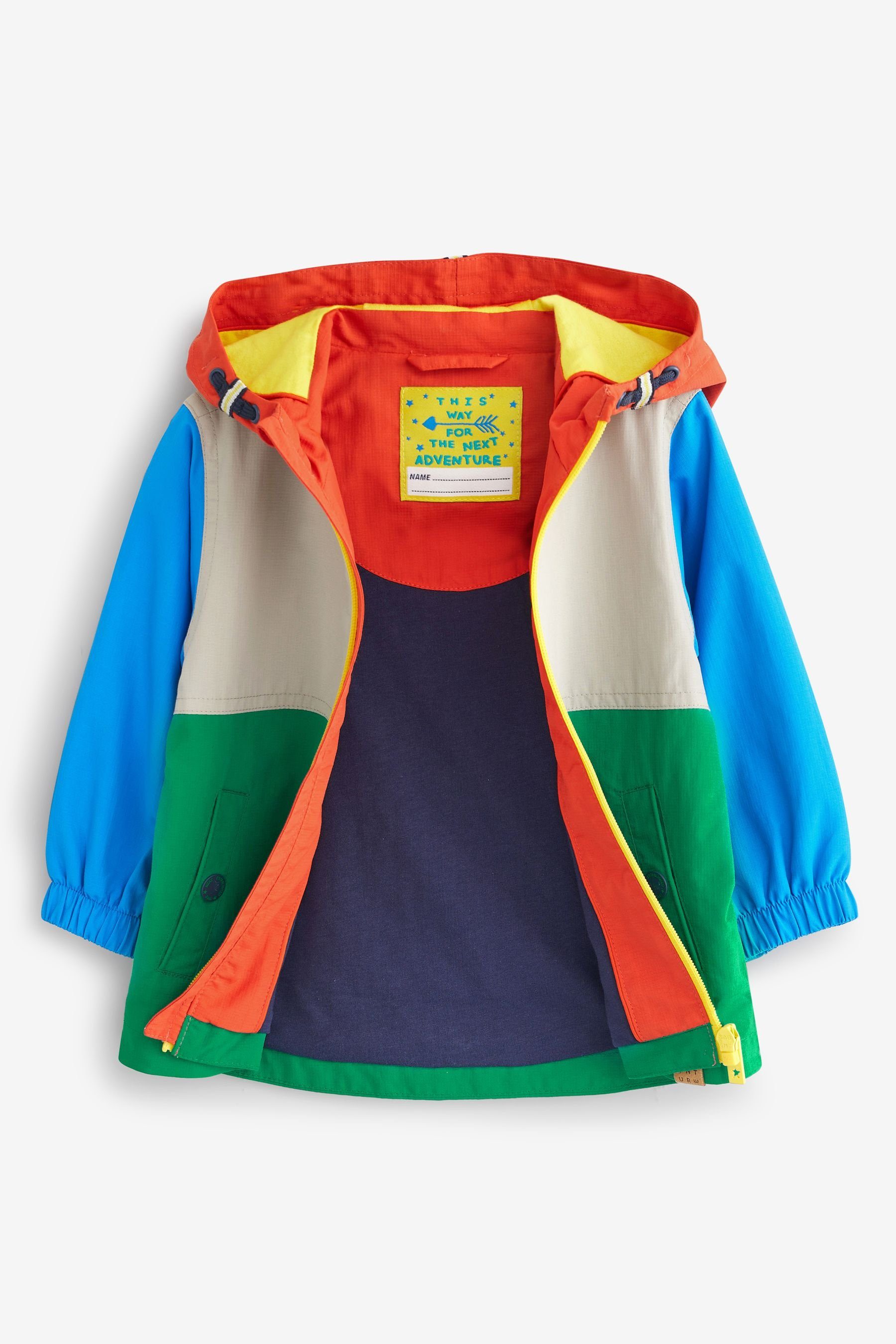 Next Regenjacke Wasserabweisende Jacke (1-St) Colourblock Multi