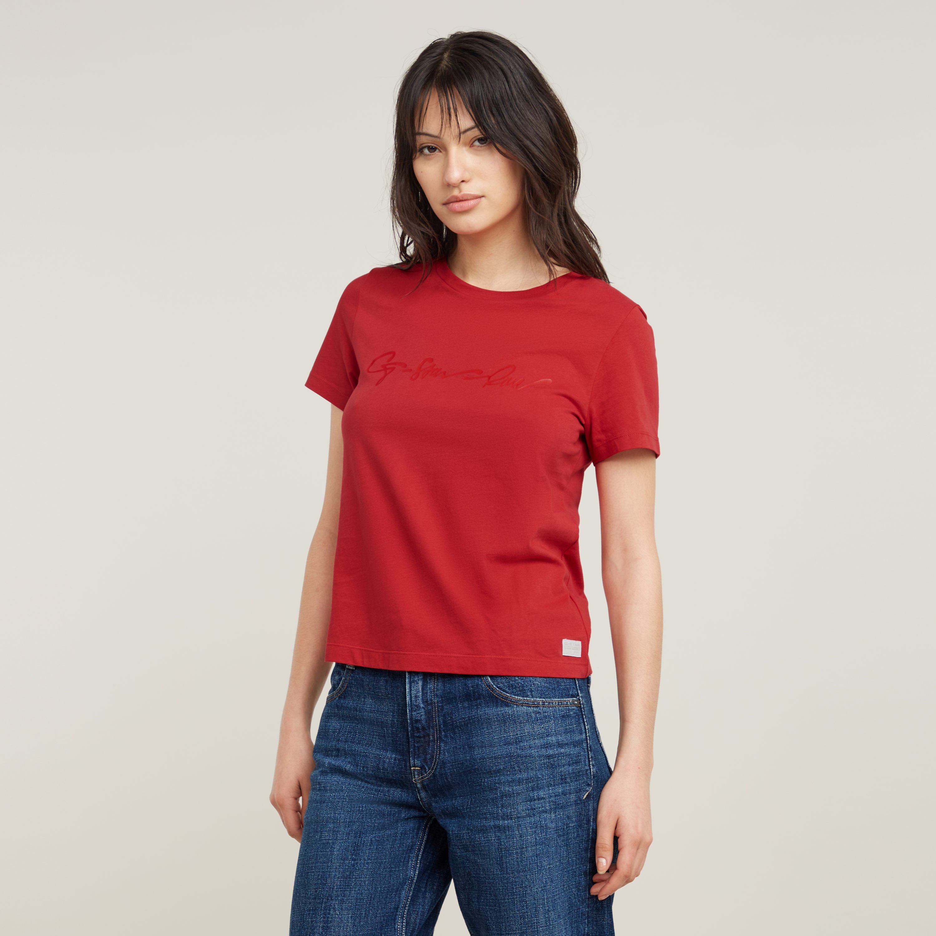 G-STAR T-Shirt G-Script Shiny R mit günstig online kaufen