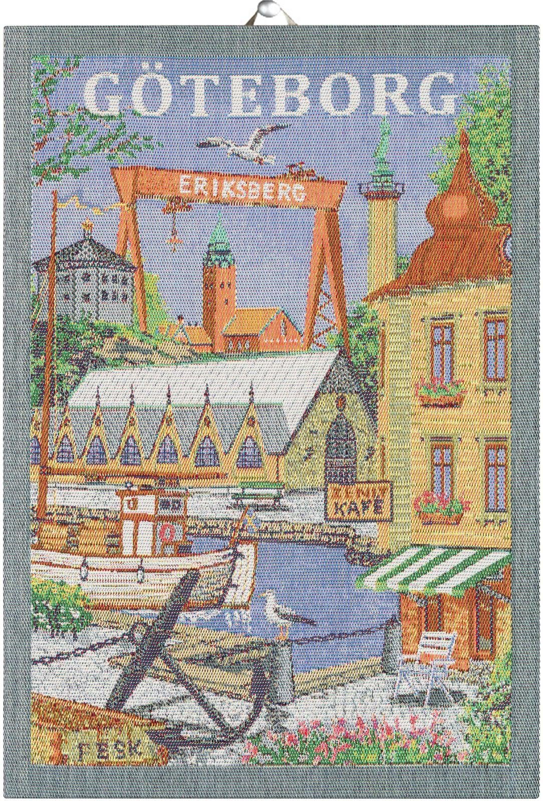 Ekelund Geschirrtuch Küchenhandtuch Göteborg 35x50 cm, (1-tlg., 1 x Geschirrtuch), Pixel gewebt (6-farbig)