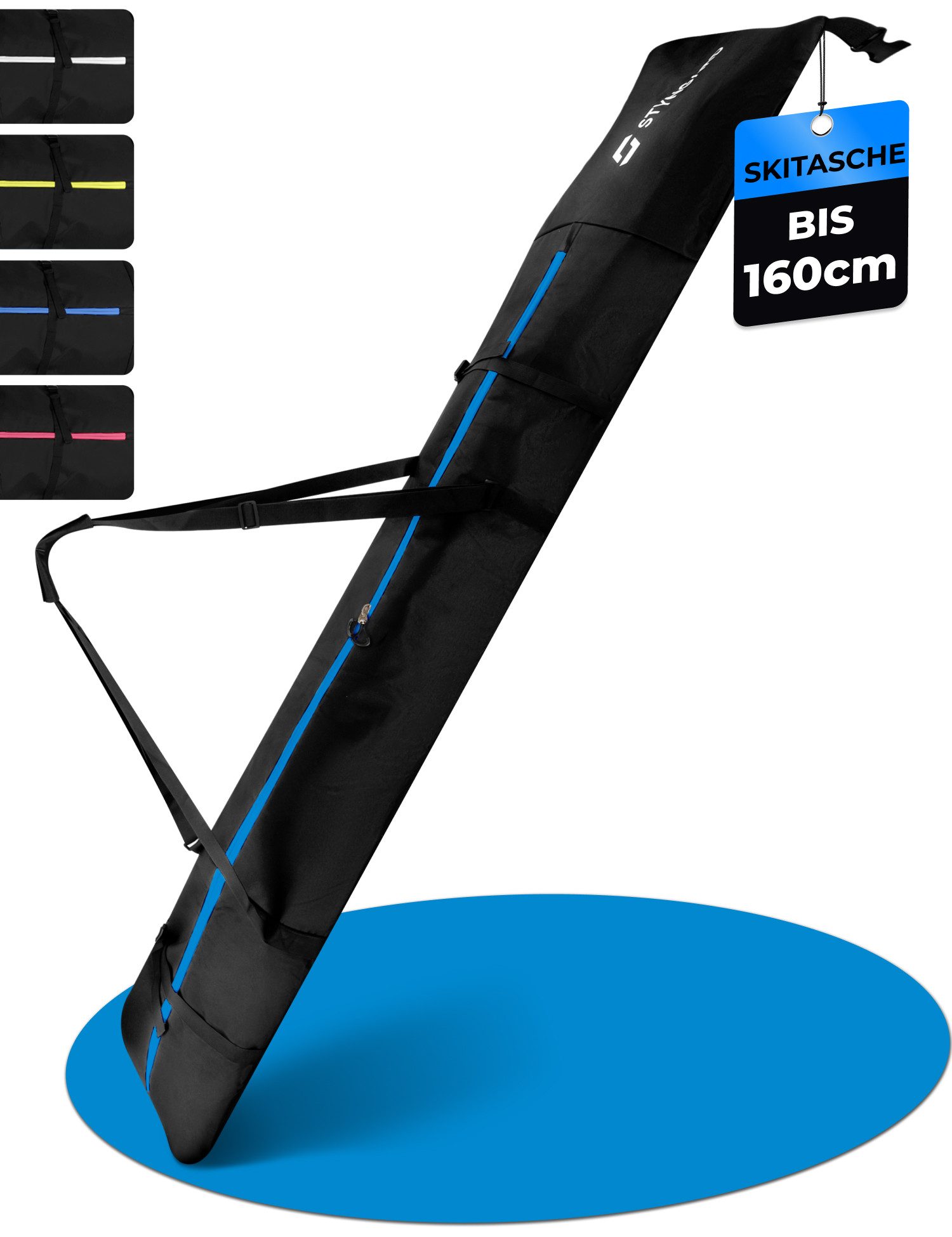 Styngard Skitasche ANDERMATT, Skitasche Kinder mit Rolltop [bis 160 cm] - Kinder Skisack