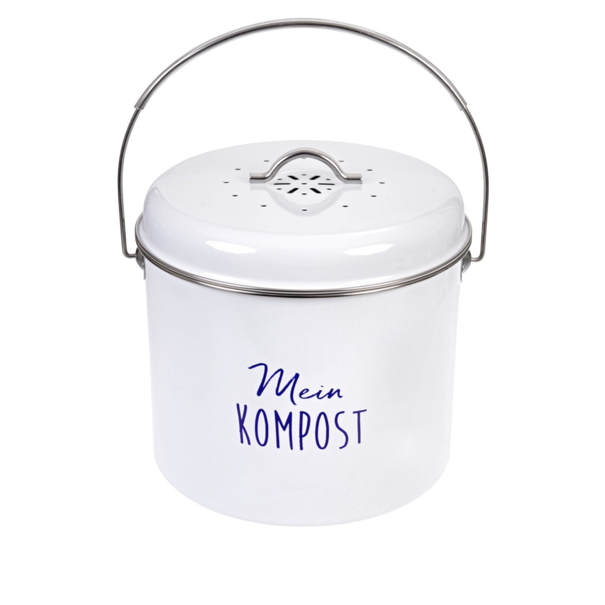 GRÄWE Biomülleimer GRÄWE Komposteimer Metall weiß
