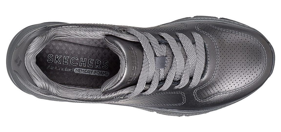 Skechers UNO ICON - LUSTROUS AIR Sneaker Keilsneaker, Plateausneaker, Schnürschuh im Metallic Look – Bild 4 von 4