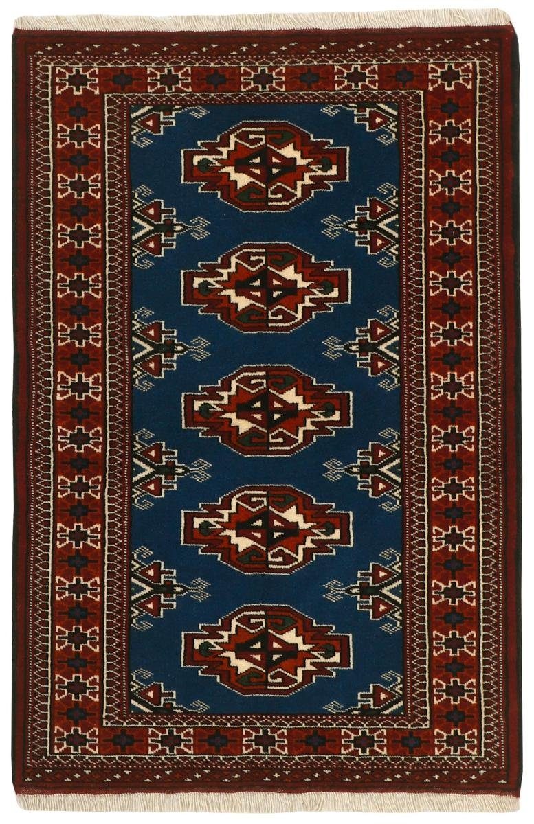 Orientteppich Turkaman 85x127 Handgeknüpfter Orientteppich / Perserteppich, Nain Trading, rechteckig, Höhe: 6 mm