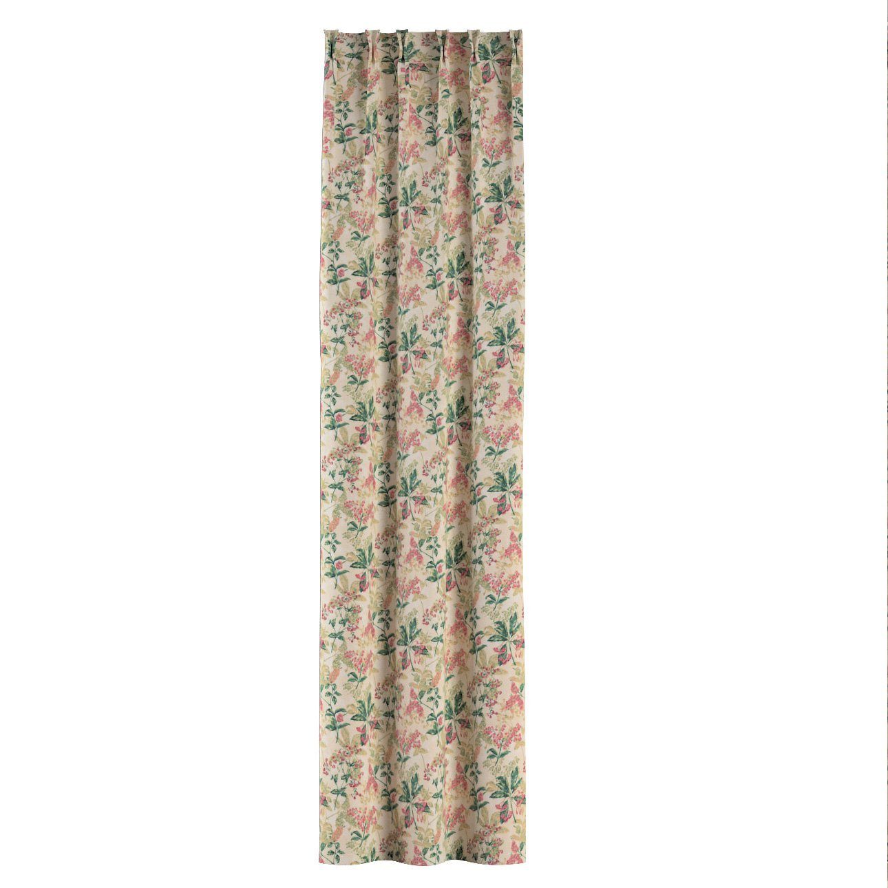 2-er flämischen cm, rosa-grün-beige 100 Vorhang Londres, Falten mit x 70 Dekoria Vorhang