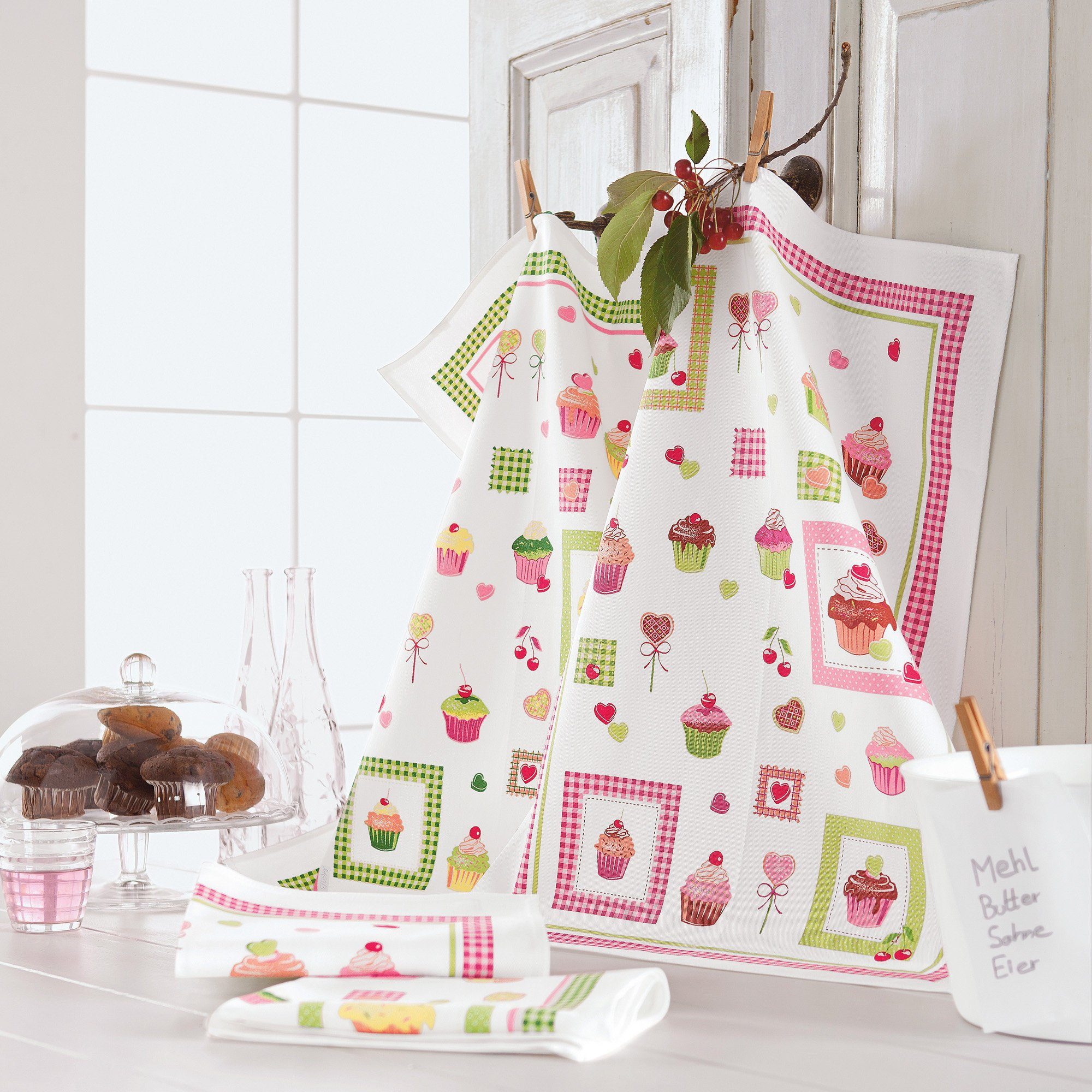 Erwin Müller Geschirrtuch Geschirrtuch 4er-Pack, Baumwolle Motiv günstig online kaufen