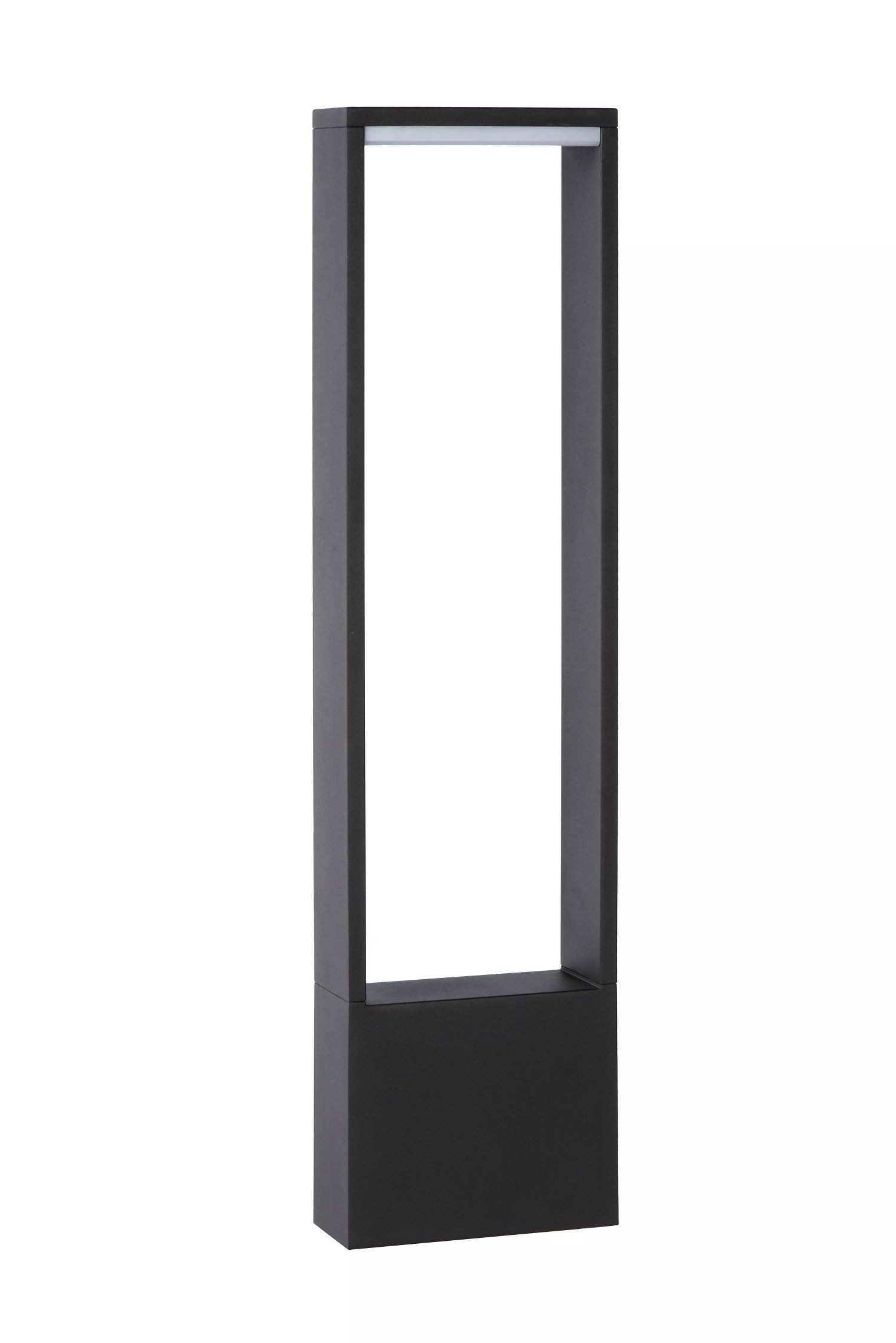 Licht-Erlebnisse Pollerleuchte LOXA, LED fest integriert, Warmweiß, LED Aluminium IP54 3000 K warmweiß 270-300 lm 60 cm hoch Anthrazit