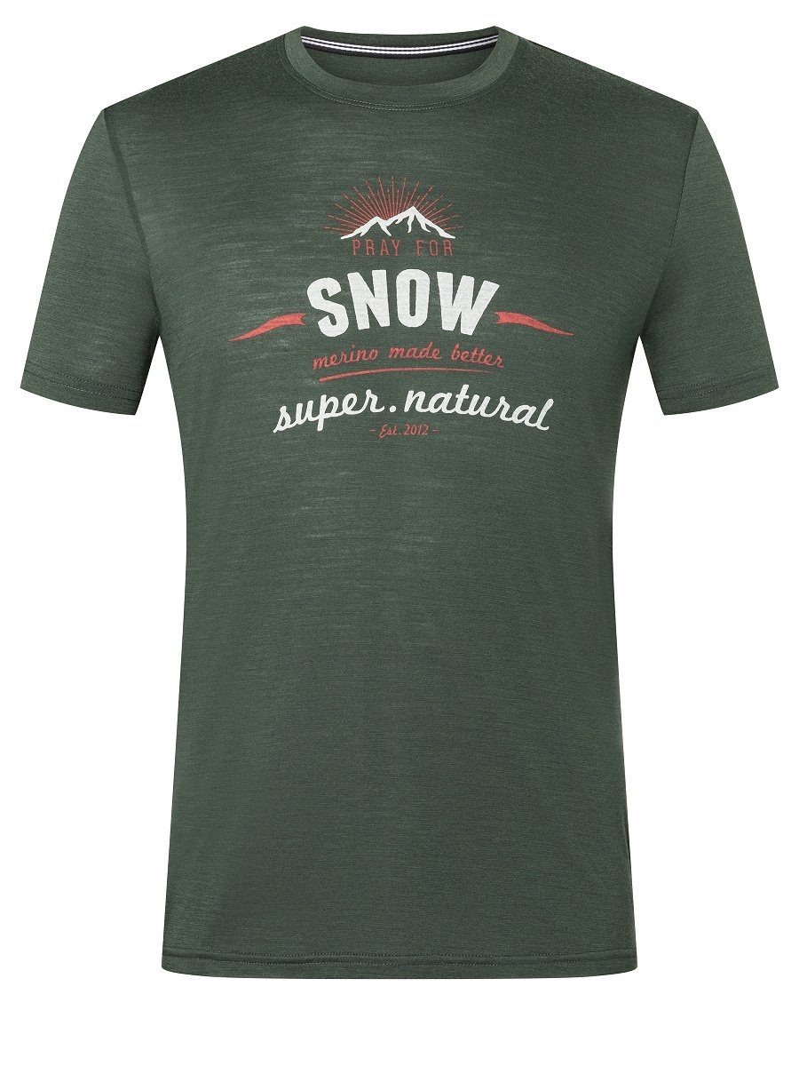 SUPER.NATURAL Print-Shirt Merino Funktionsshirt M PRAY günstig online kaufen