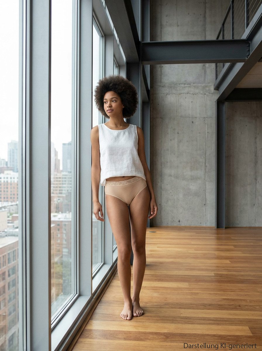 Pompadour Hüftslip Hüft-Slip (Set, 6er Pack) Spitzenbündchen
