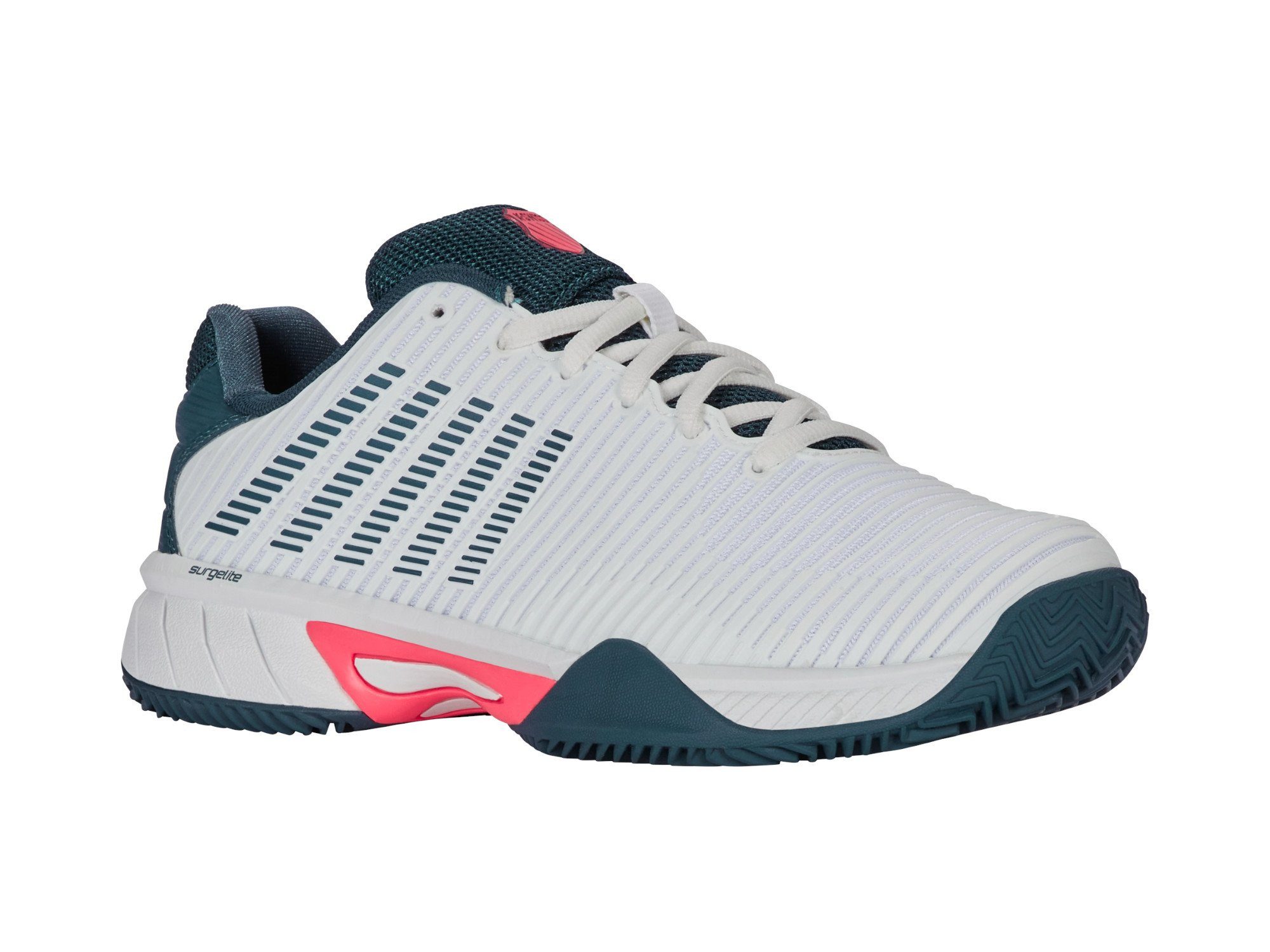 Hypercourt Express 2 Clay/Sandplatz weiss/navyblau Kinder Tennisschuh