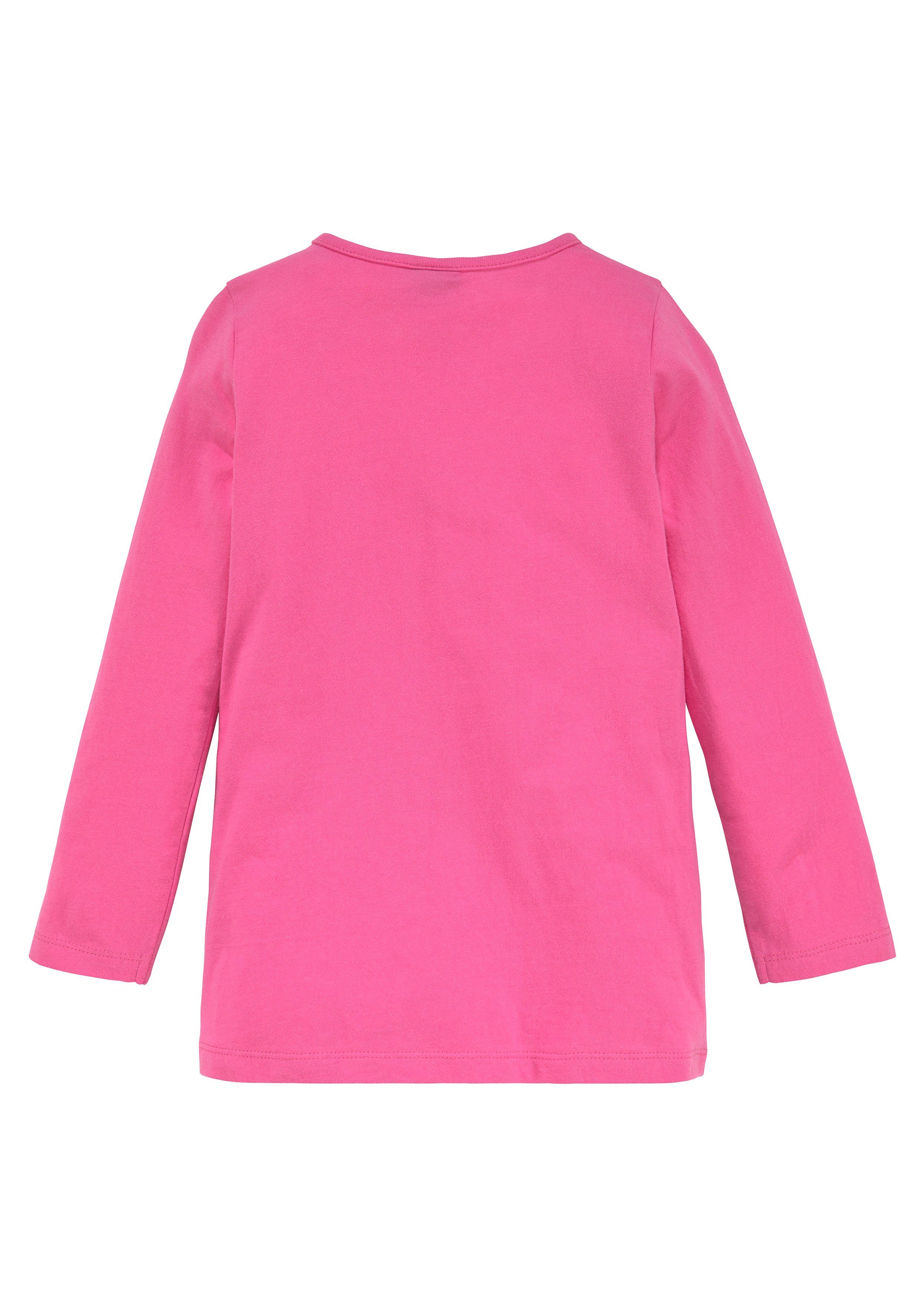 Longshirt und Print großem mit schönen Streifen KIDSWORLD (2-tlg., 2er-Pack)