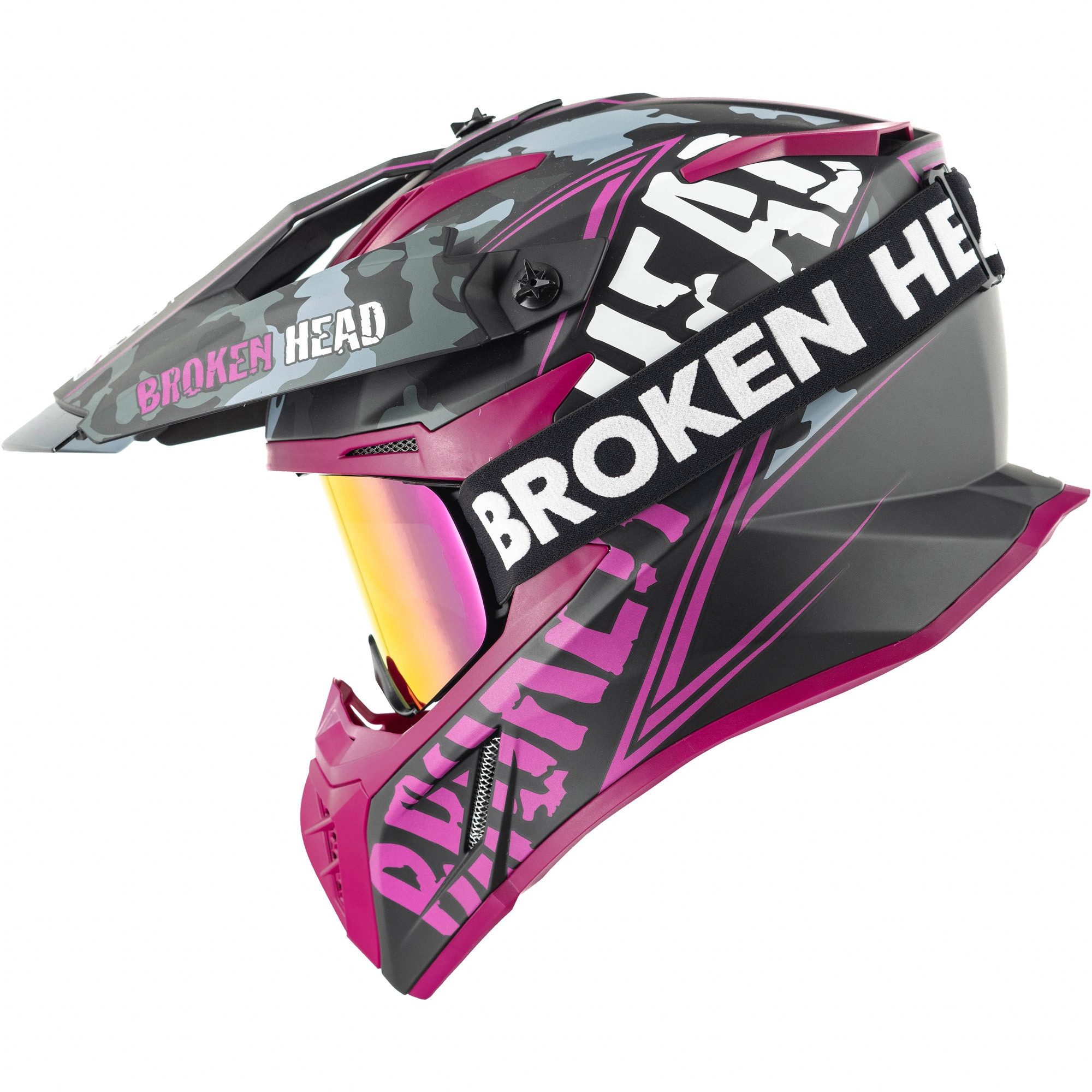 Motocrosshelm Squadron Pink