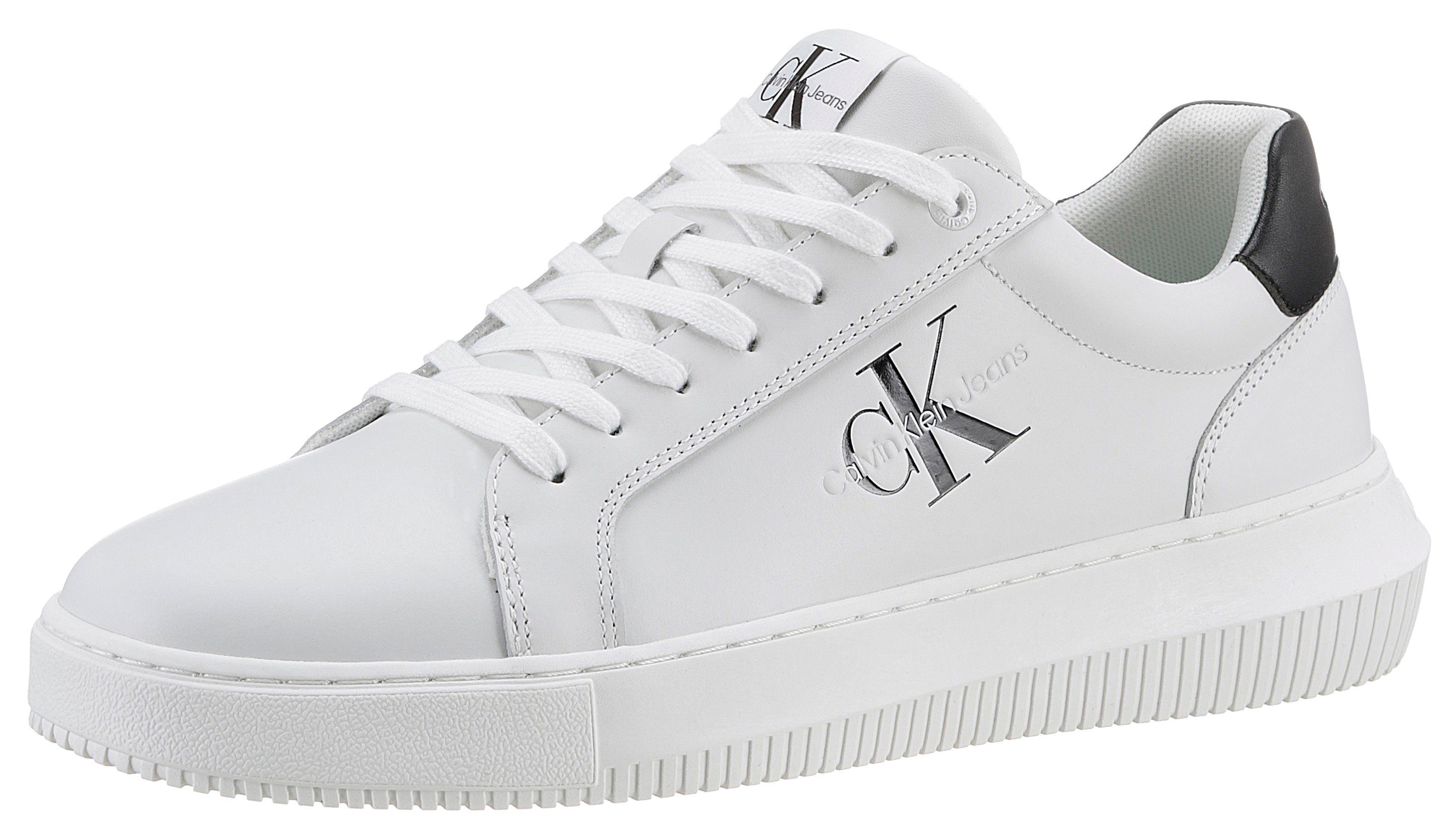 Calvin Klein Jeans SEAMUS 20L Plateausneaker, Freizeitschuh, Halbschuh, Schnürschuh mit Kontrastbesatz