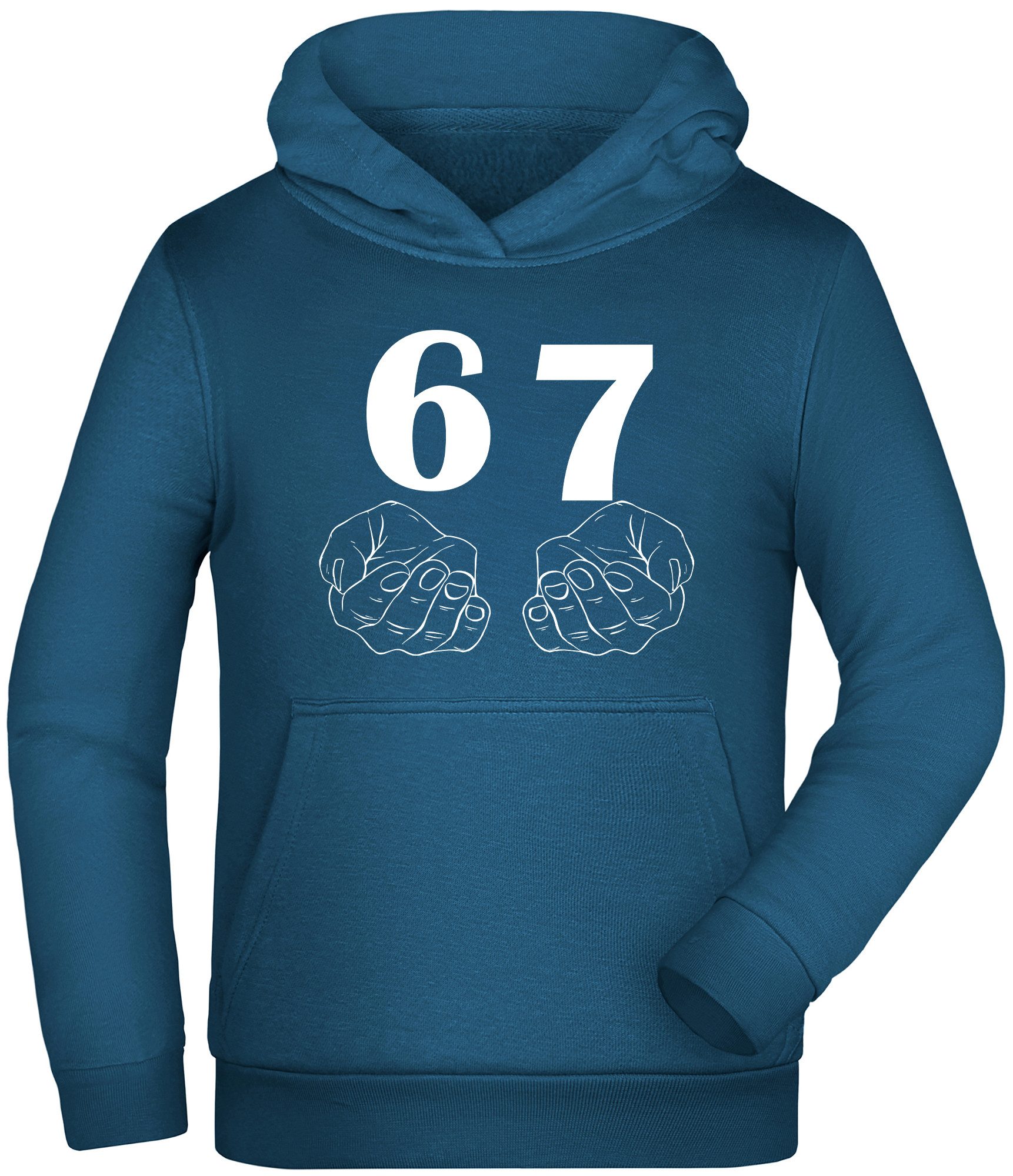 MyDesign24 Kapuzenpullover Kinder Hoodie Kapuzensweater mit six seven Aufdruck i764