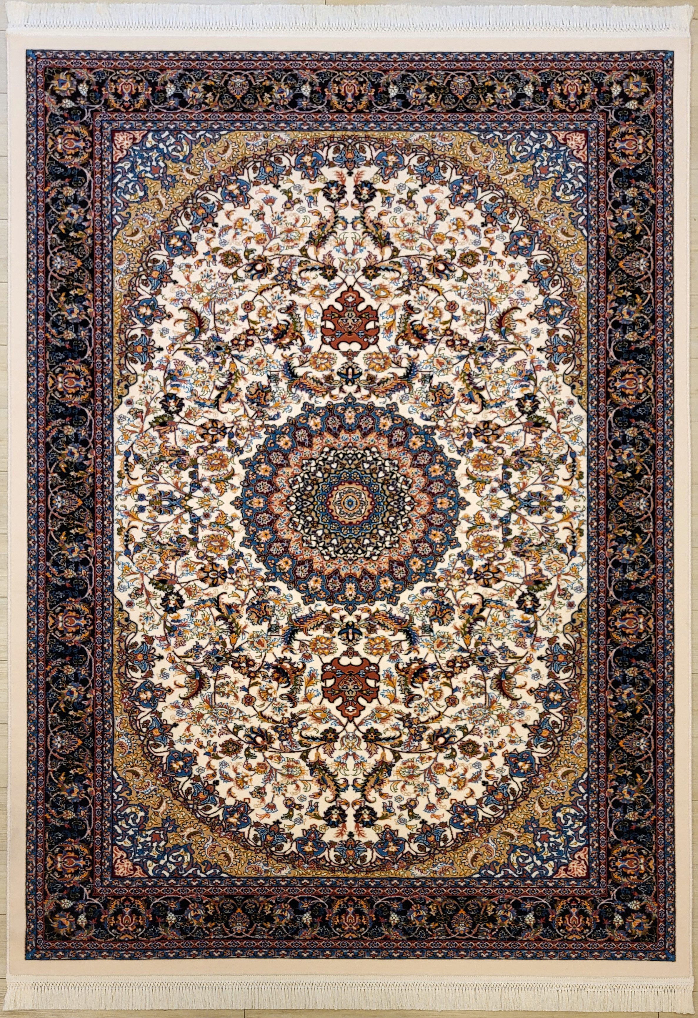 Rug Studios Teppich Teppich DESIGN IRAN 77827, Rechteckig, Höhe: 0 mm, modern, 150 x 225 cm, Creme